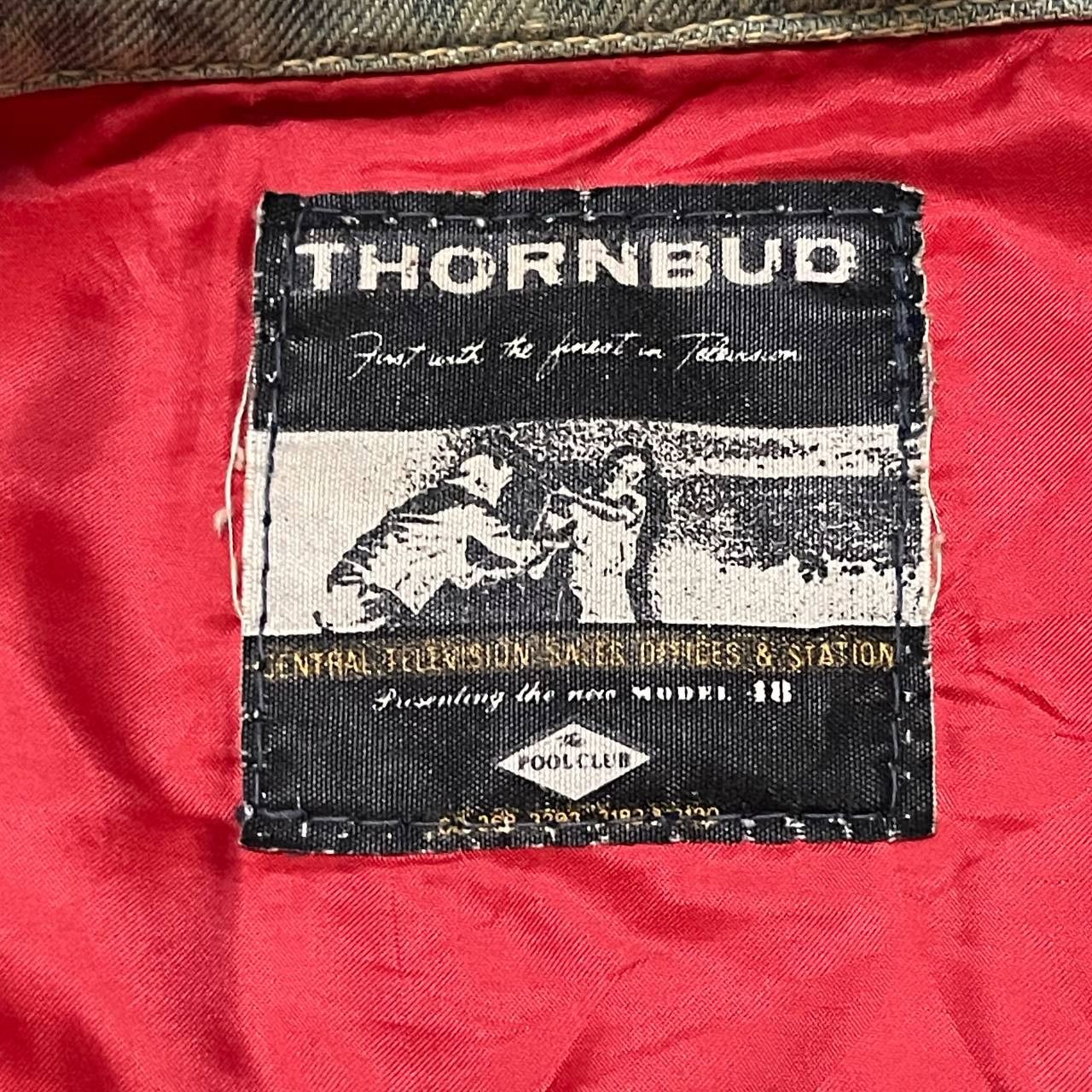Japanese Brand Vintage Thornbud Pool Club Boxy Distressed Denim Jacket Size US M / EU 48-50 / 2 - 11 Thumbnail