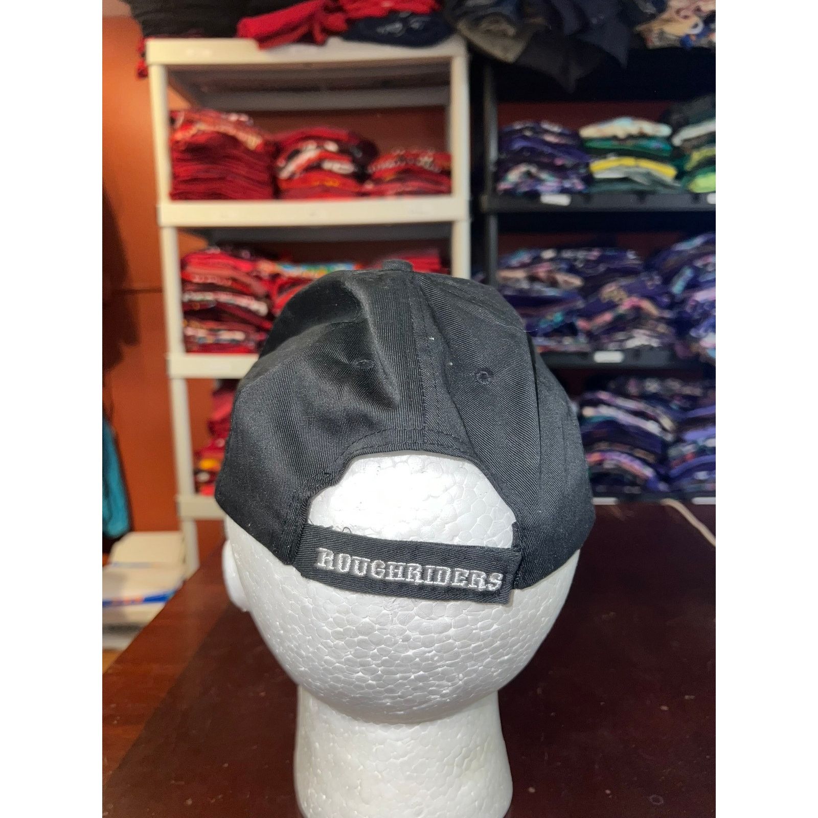 Vintage Roughriders Hat RR Black Graphic Baseball Cap Headwear Size ONE SIZE - 4 Thumbnail