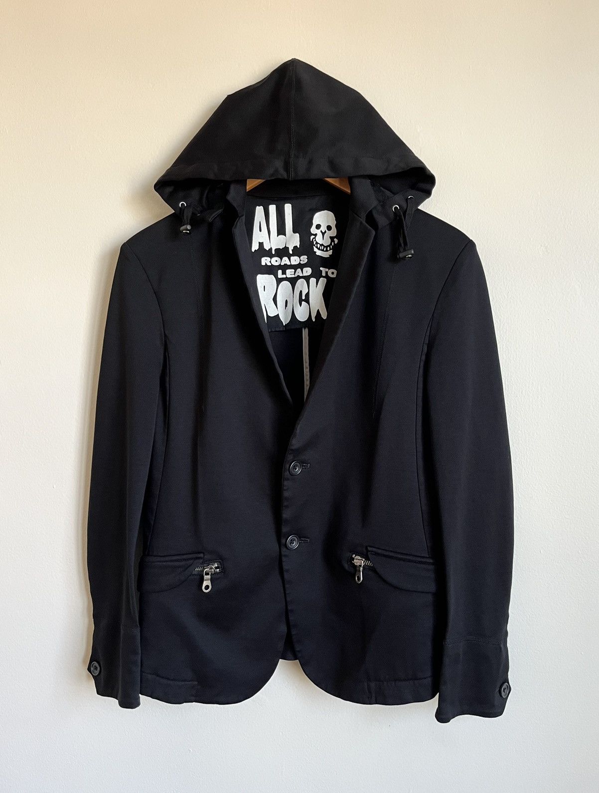If Six Was Nine × Japanese Brand × Vintage Vintage 00’s PPFM “All Roads Lead To Rock” Blazer Jacket Size L / US 10 / IT 46 - 1 Thumbnail