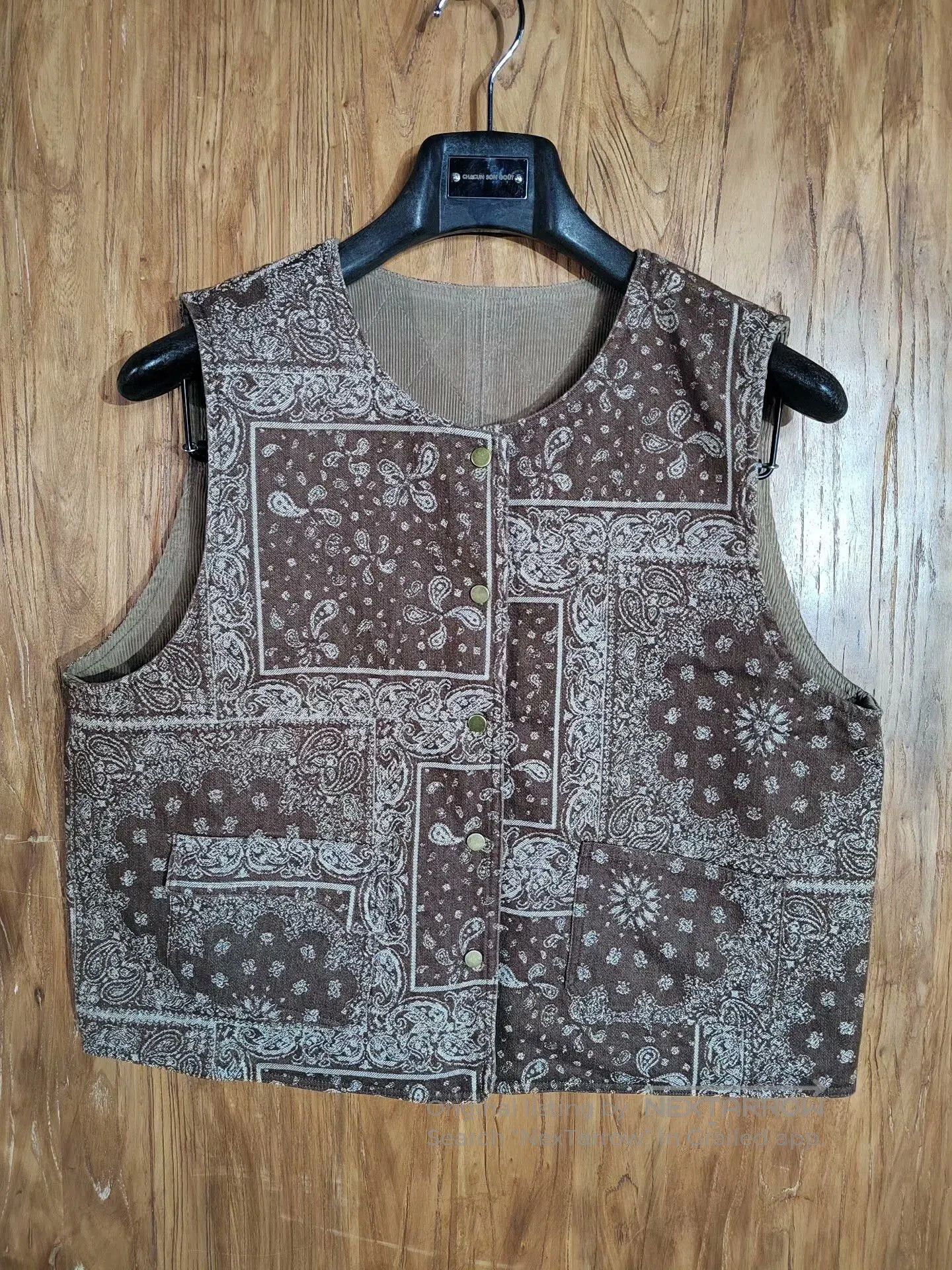 Vintage Vintage Bohemian Print Vest Two-Way Wear. Size M / US 6-8 / IT 42-44 - 1 Thumbnail