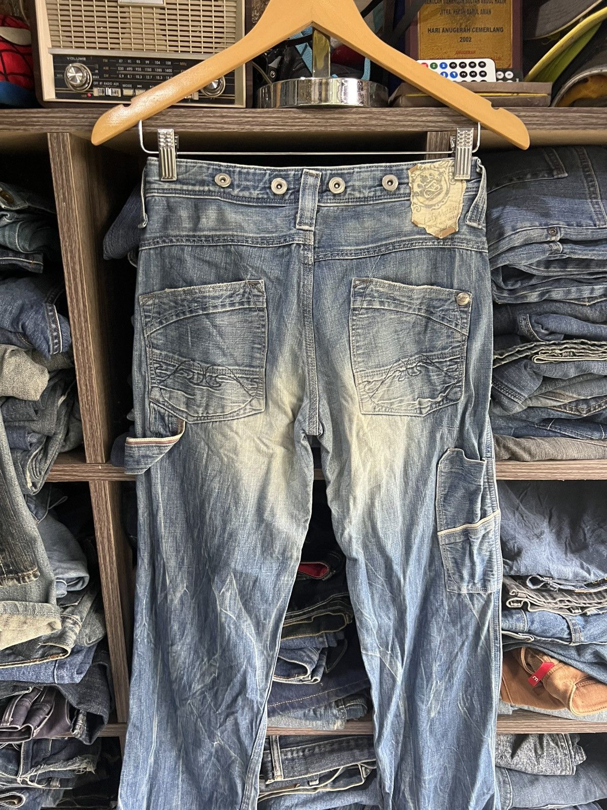 Japanese Brand 🔥Union Made Brappers Lady Vintage Flared Denim Size 27" / US 4 / IT 40 - 12 Thumbnail