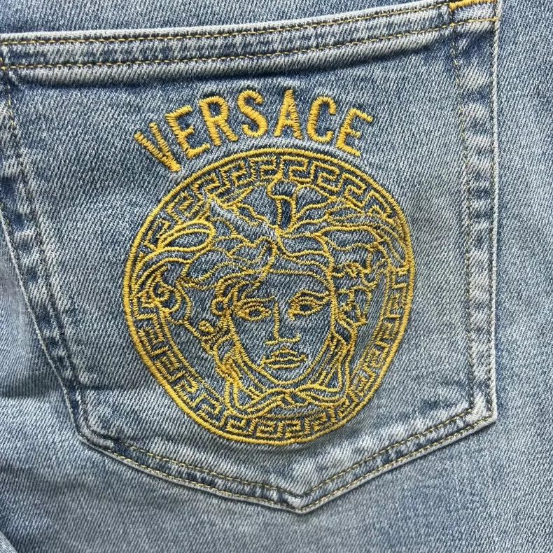 Versace Versace Medusa embroidered men's jeans Size US 31 - 5 Thumbnail