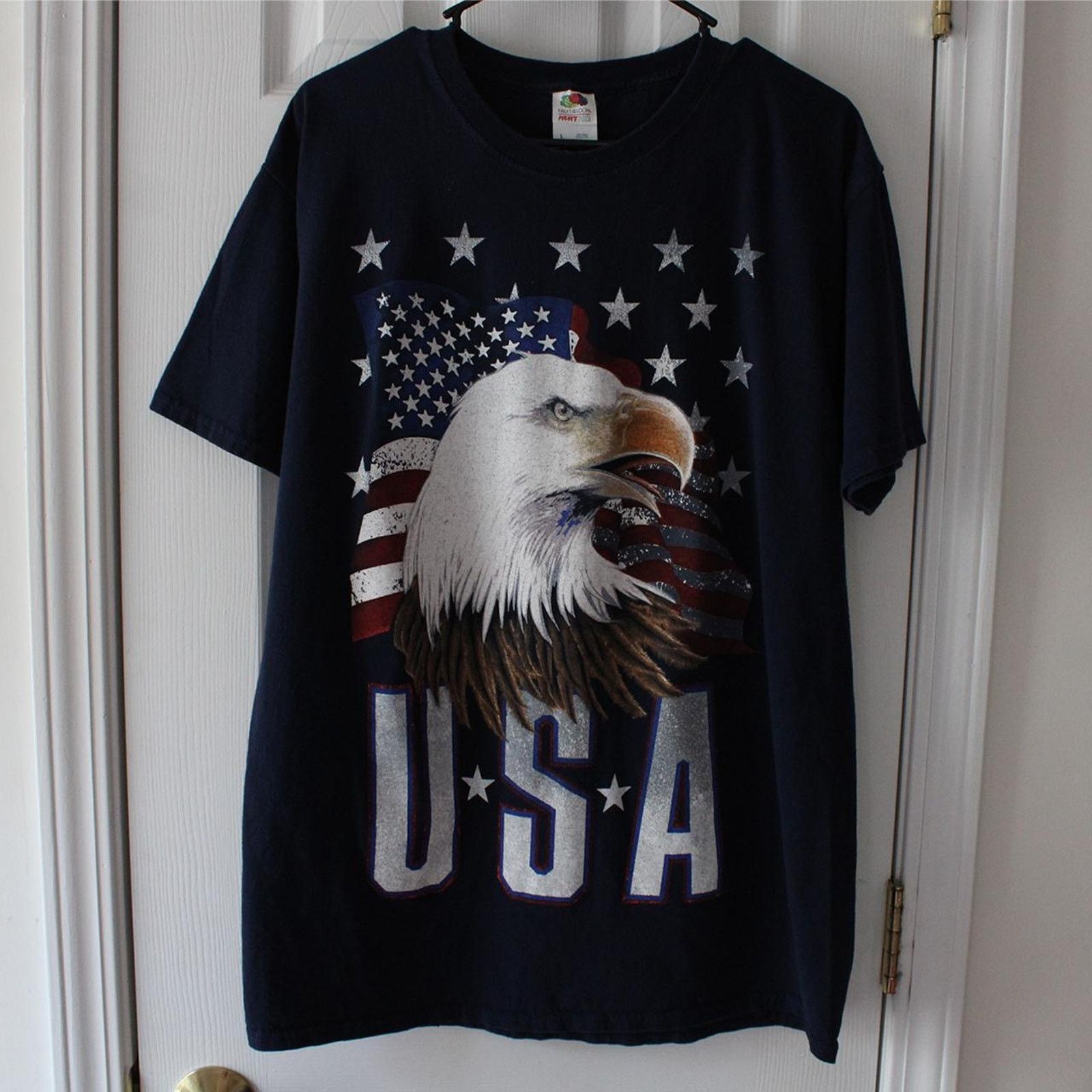 Vintage Navy Blue Vintage Y2k American Eagle USA Graphic Tee Size US L / EU 52-54 / 3 - 3 Thumbnail