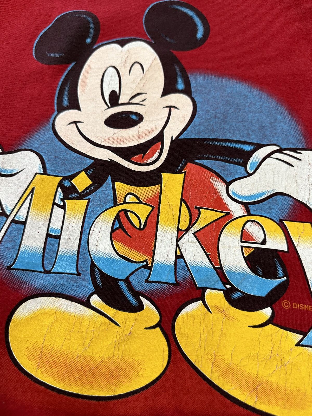 Disney Vintage 90s Disney Mickey Mouse Cartoon T-Shirt Size US XL / EU 56 / 4 - 5 Thumbnail