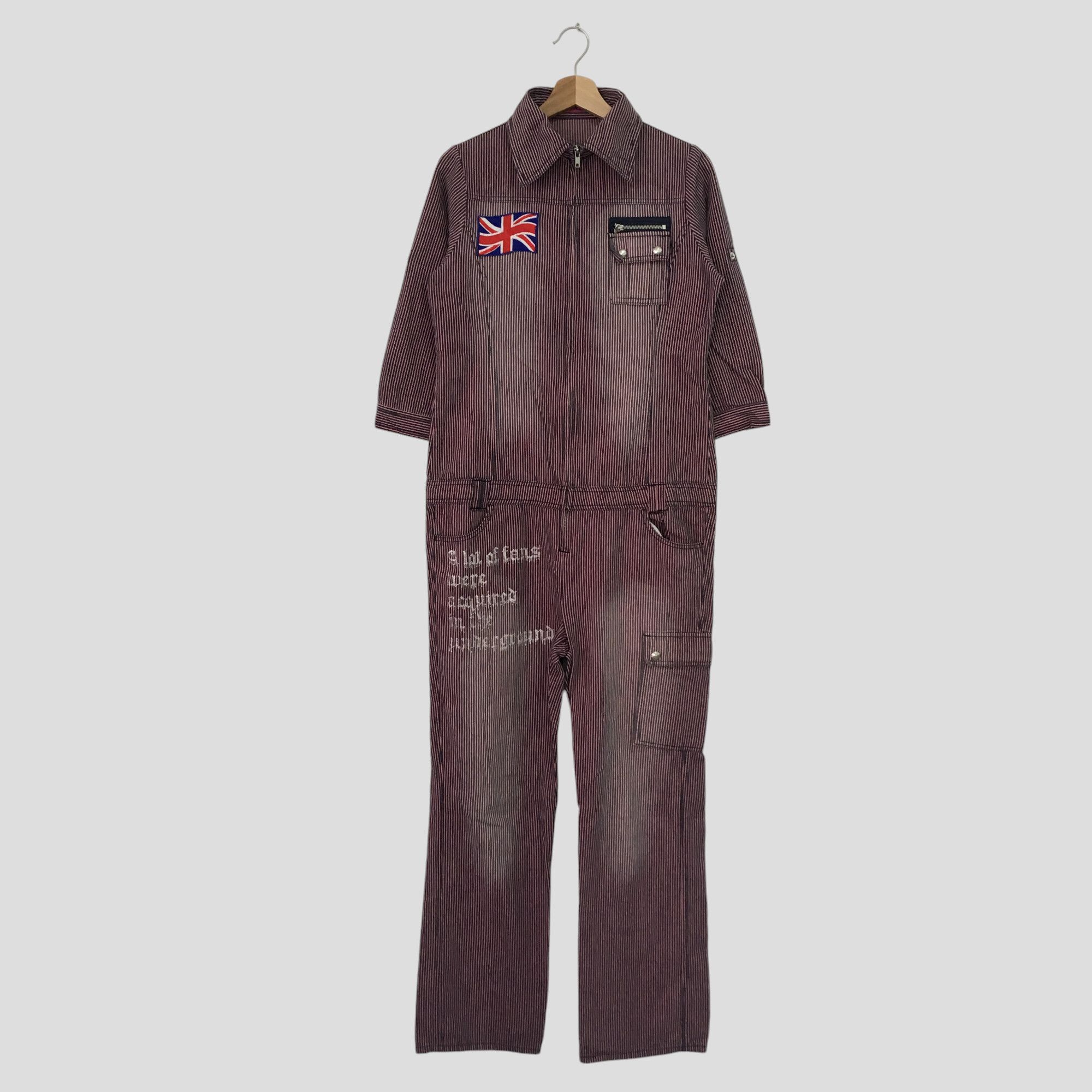 Other Vintage Hickory Stripe Denim Jeans Overalls Skulls Printed Size US S / EU 44-46 / 1 - 2 Thumbnail