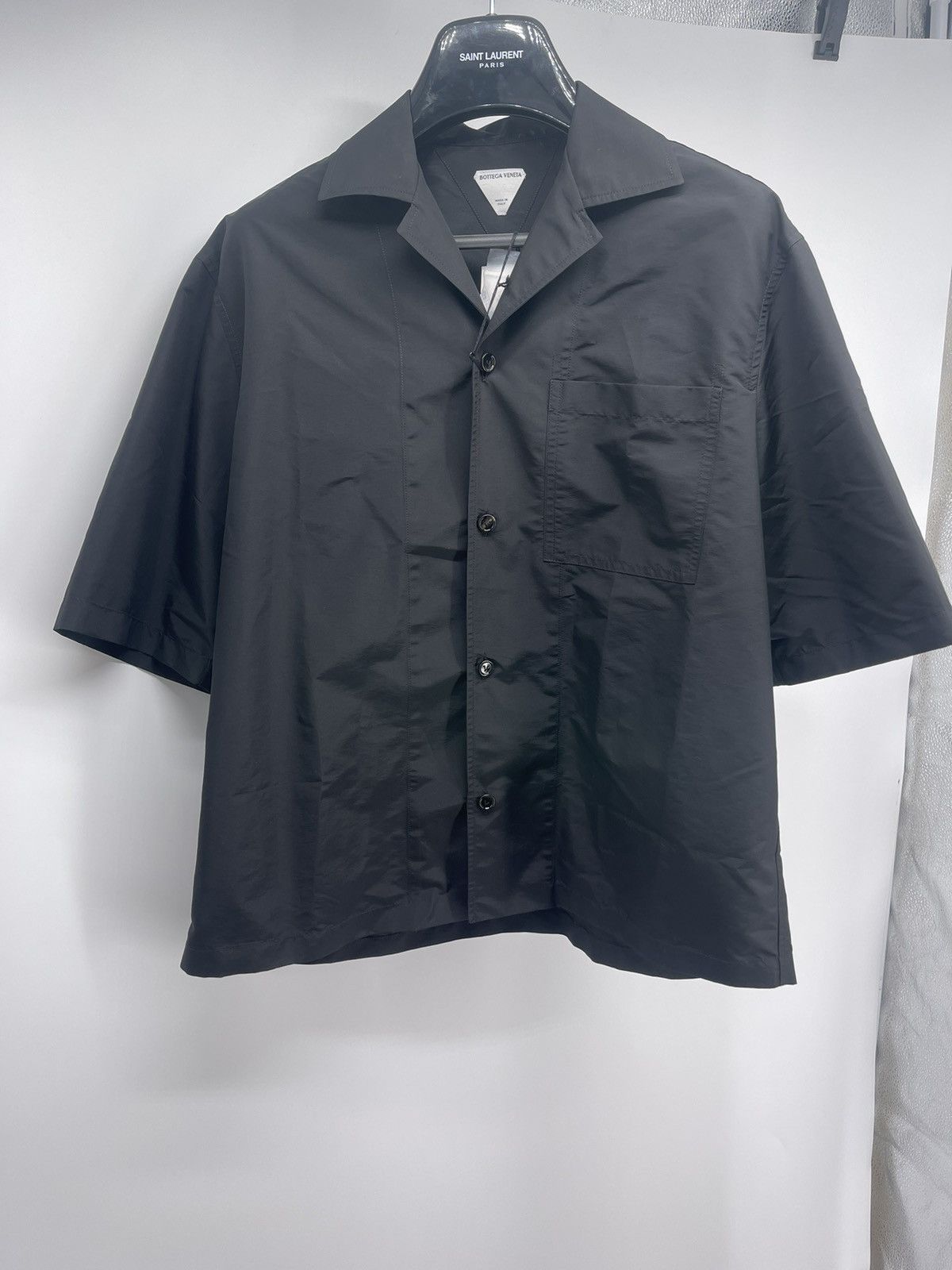 image of Bottega Veneta Nylon Shirt in Black, Men's (Size Small)