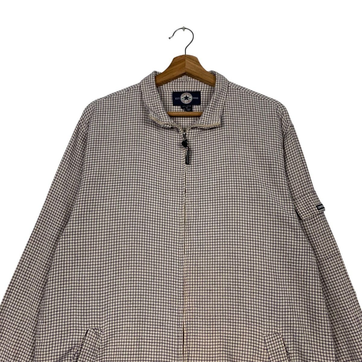 Converse 90's CONVERSE Small Checked Zipper Jacket #2266-C100 Size US M / EU 48-50 / 2 - 2 Thumbnail