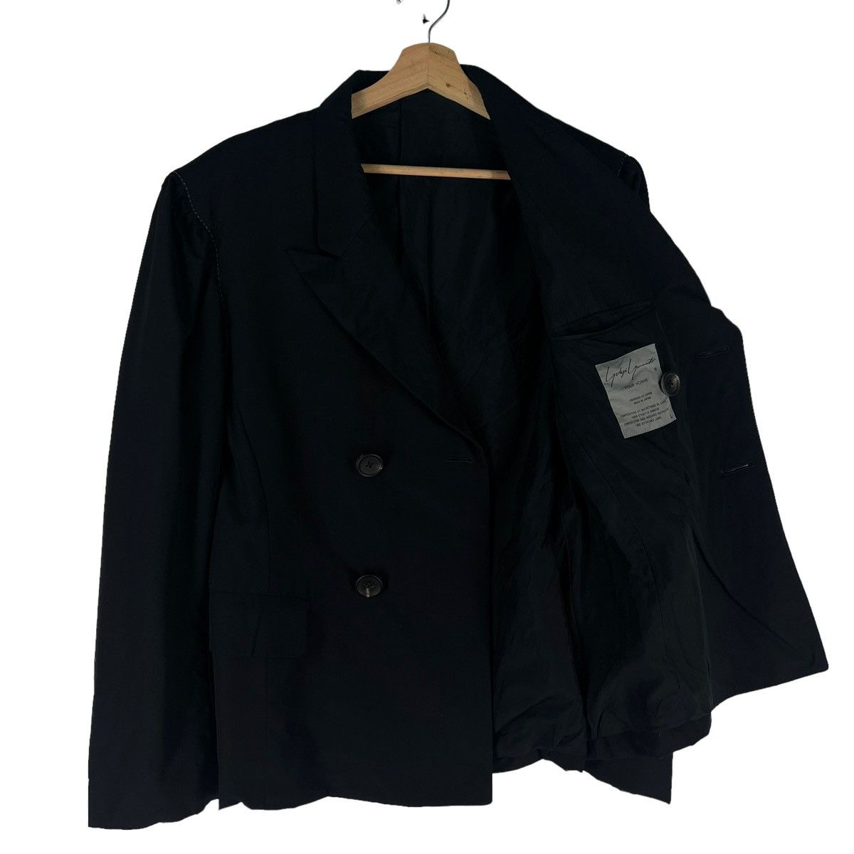 Yohji Yamamoto 🔥RUNWAY DOUBLE BREAST CASUAL COATS YOHJI YAMAMOTO POUR HOMME Size US L / EU 52-54 / 3 - 10 Thumbnail