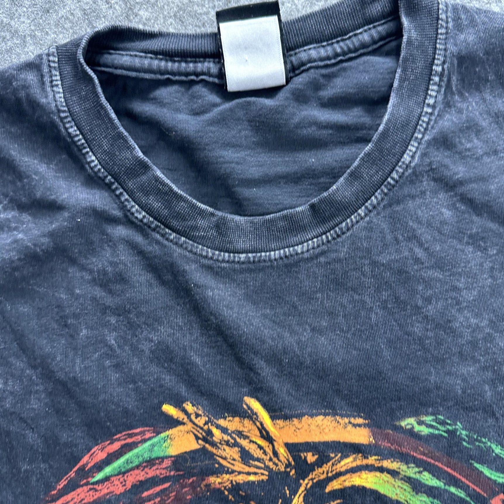 CO VINTAGE Turks & Caicos Lion Shirt Mens Medium Black Rasta Reggae Graphic Tee Duck Co Size US M / EU 48-50 / 2 - 6 Thumbnail