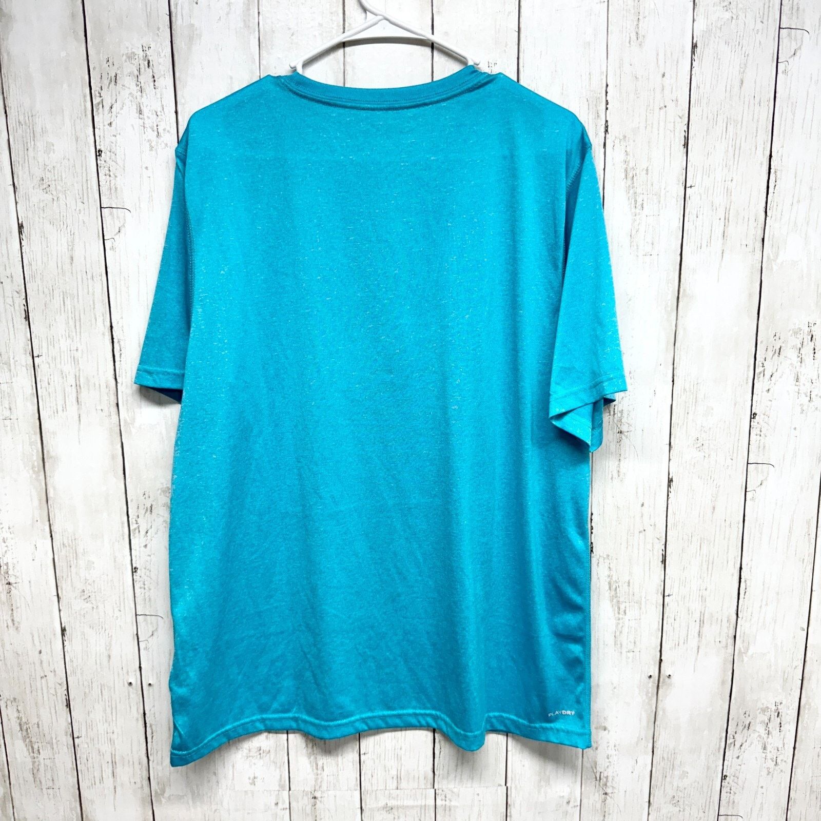 Reebok Reebok Shirt Size Large Neon Blue Dri Fit Short Sleeve Top Size US L / EU 52-54 / 3 - 3 Thumbnail