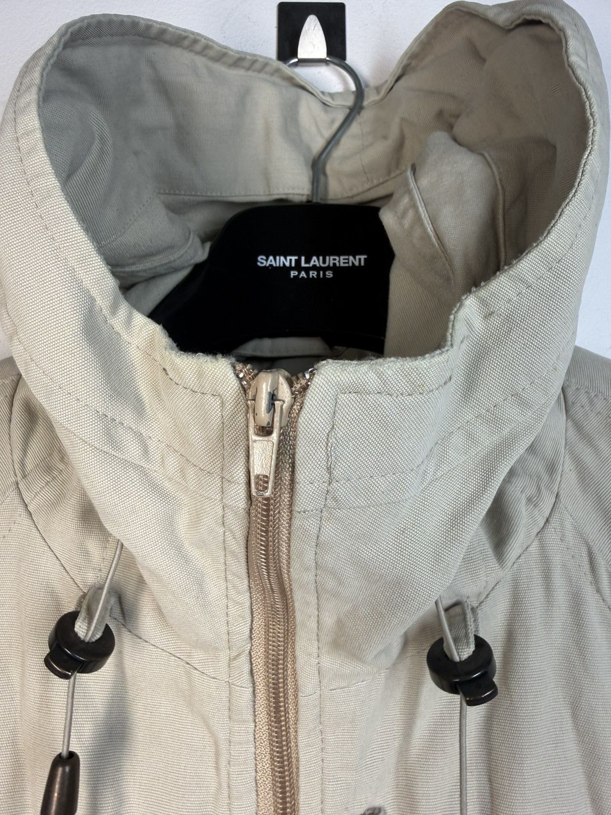 Yves Saint Laurent Beige YSL Jacket Parka Autumn Hooded Size US L / EU 52-54 / 3 - 16 Thumbnail
