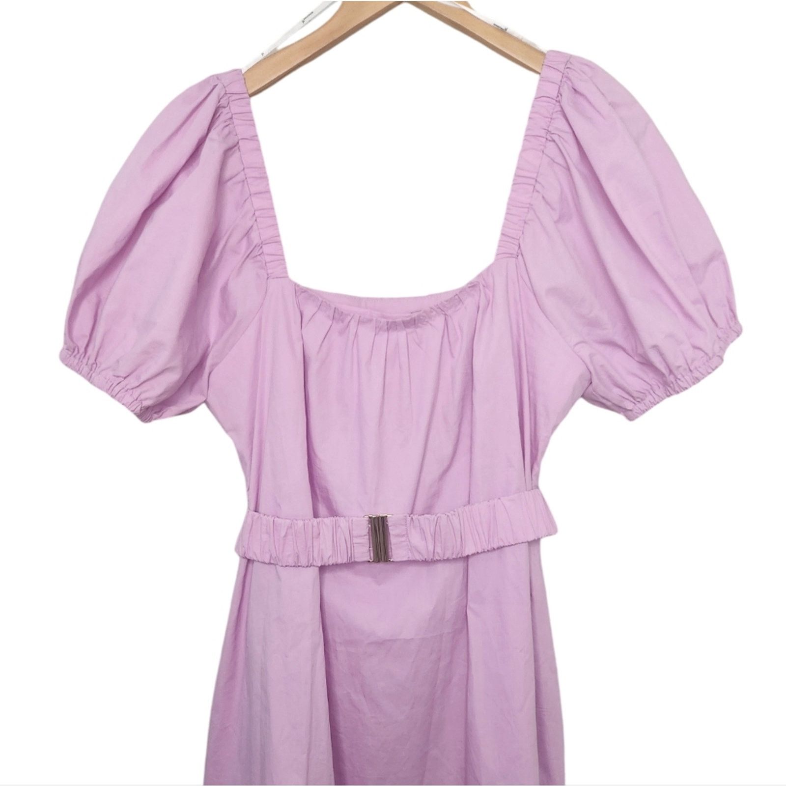 MINKPINK NWT MinkPink Dita Mini Puff Shoulder Dress Large Lavender Size L / US 10 / IT 46 - 10 Thumbnail
