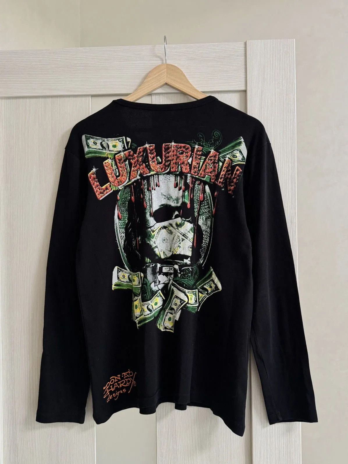 Christian Audigier Ed Hardy Christian Audigier Skull Panthera Black Long Sleeve Size US M / EU 48-50 / 2 - 12 Thumbnail