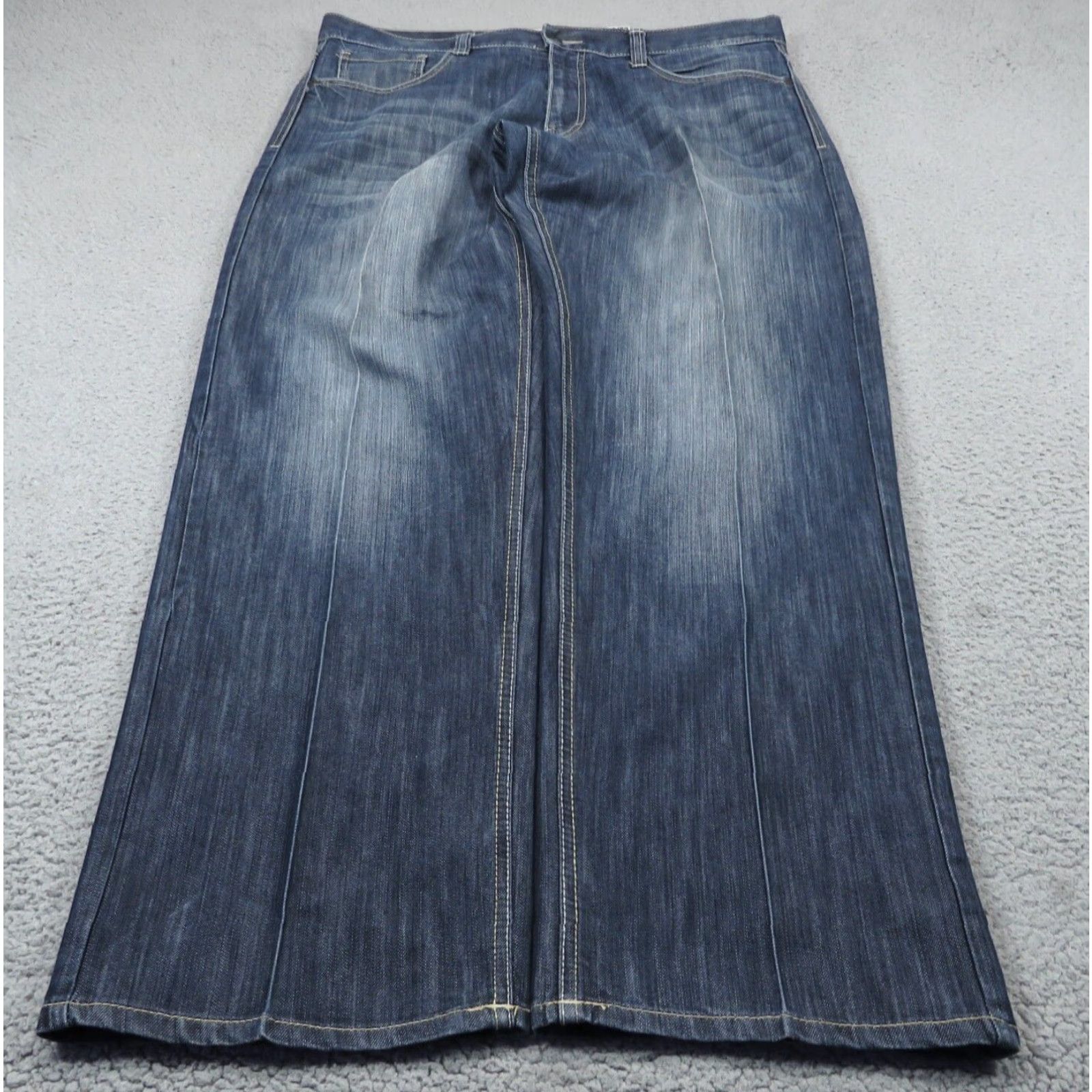 Avirex Avirex Baggy Jeans Men 38 Y2K Embroidered Skater Grunge 10 Leg Opening Pipes VTG Denim Blue 90s Style Mainstream Mens Jeans Size US 38 / EU 54 - 3 Thumbnail