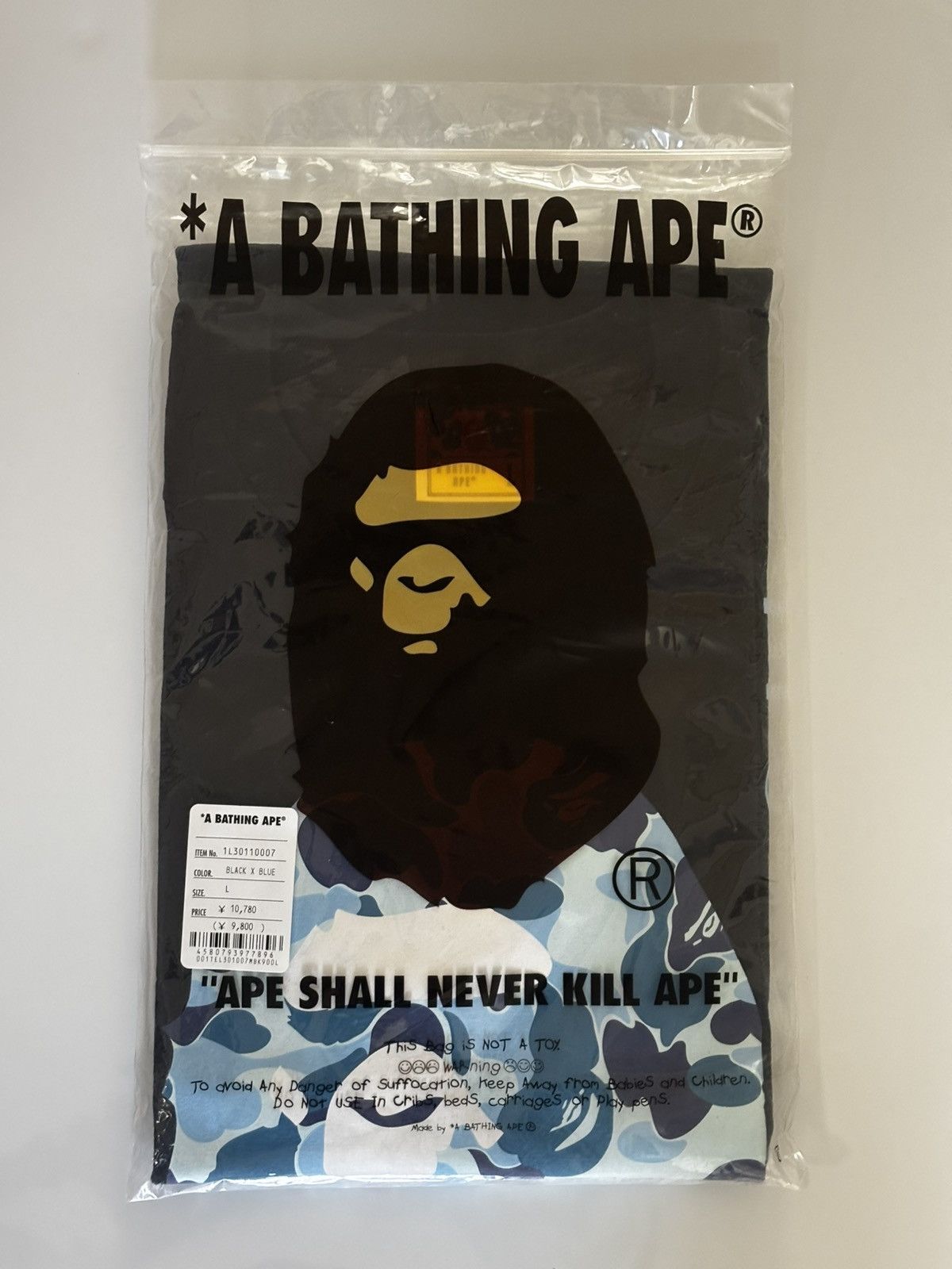 Bape Auth ape bape abc camo by bathing ape tee t shirt bk bl new Size US L / EU 52-54 / 3 - 9 Thumbnail