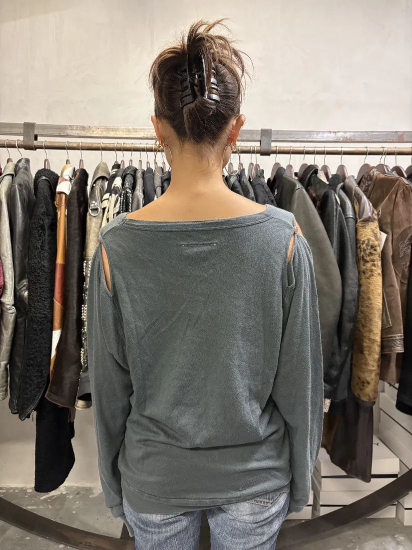 Maison Margiela × Vintage 2000s Maison Margiela MM6 Olive Tank Top Longsleeves Size M / US 6-8 / IT 42-44 - 3 Thumbnail