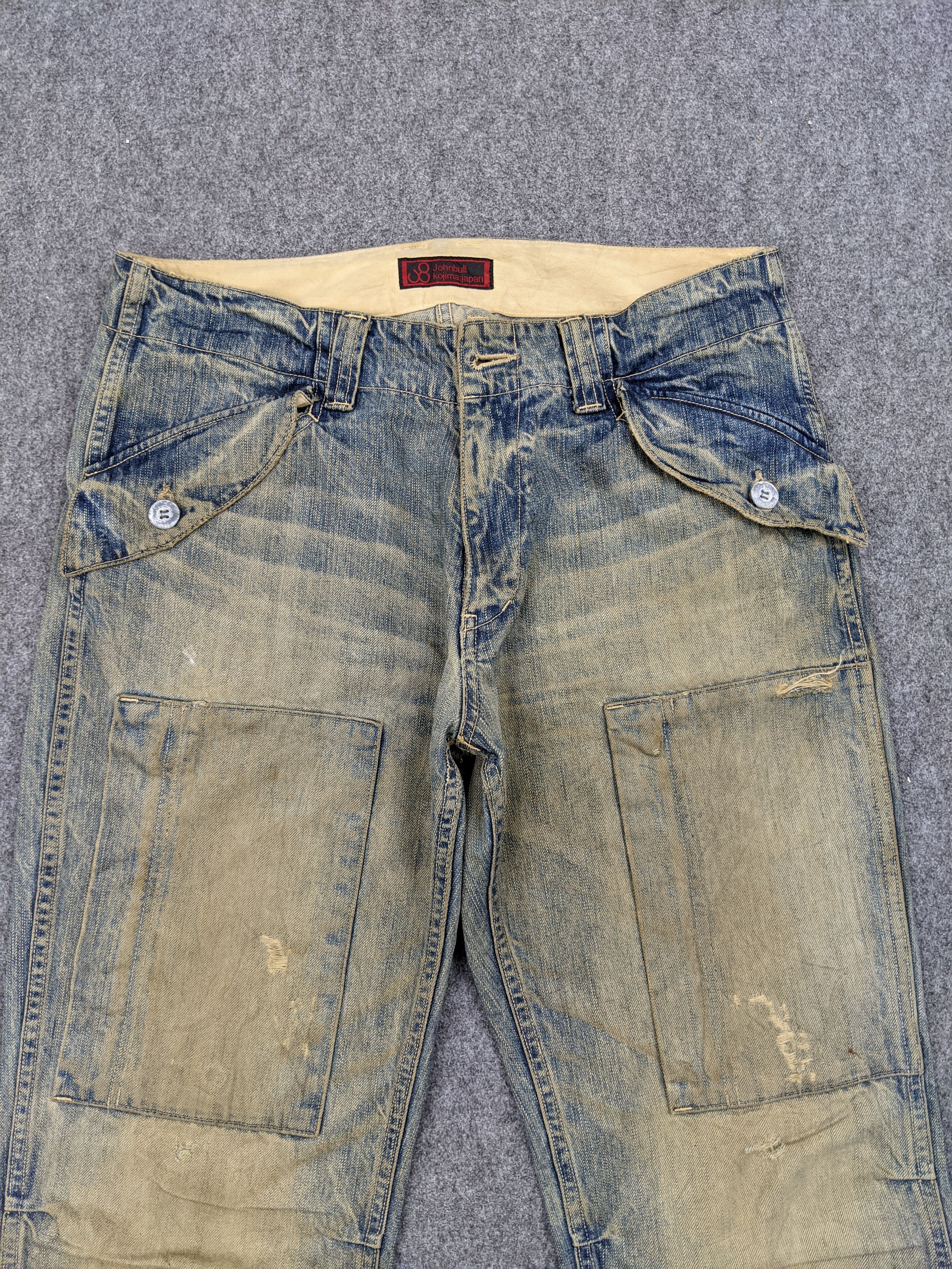 If Six Was Nine Johnbull Kojima Genes Japan Multi Pocket Rusty Jeans DJ0013Z Size US 33 - 2 Thumbnail