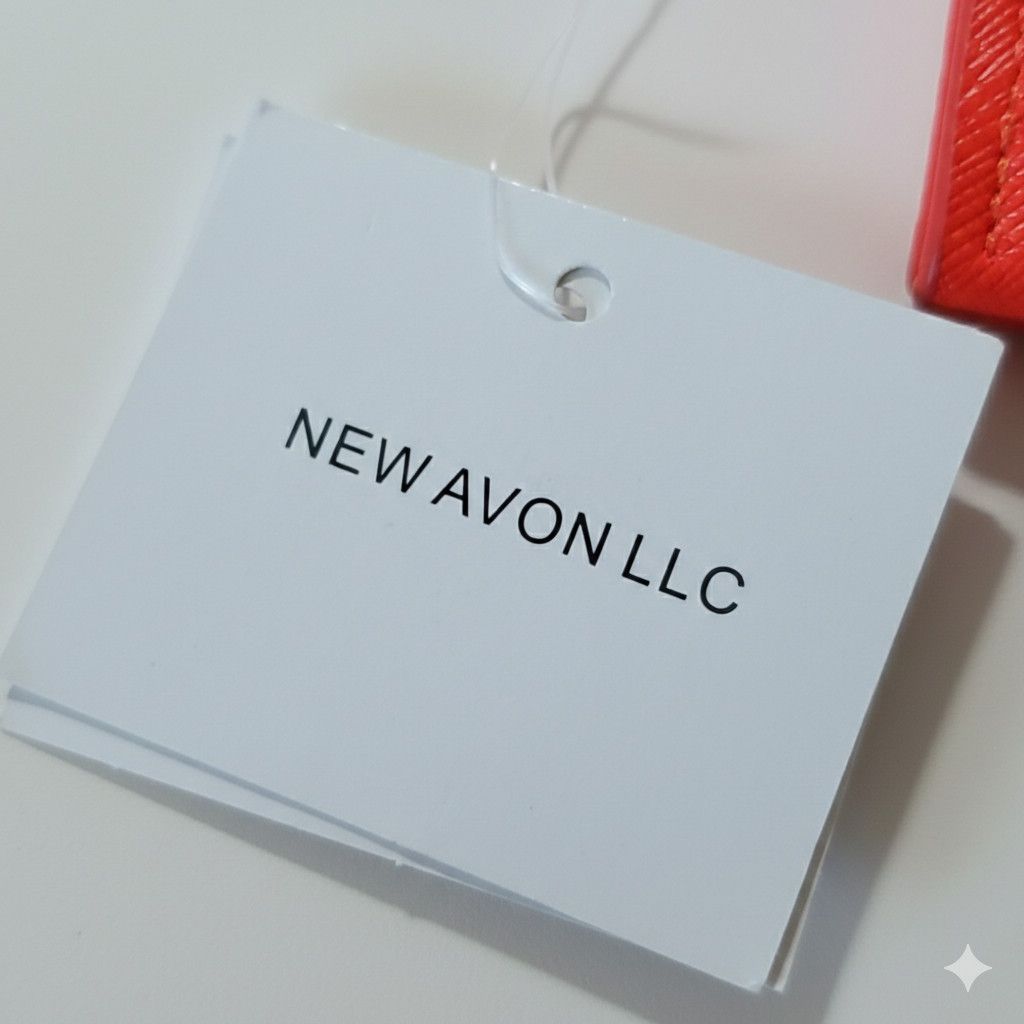 Other Avon 4x2.5" Wallet Orange Red Faux Saffiano Leather Card Size ONE SIZE - 8 Thumbnail