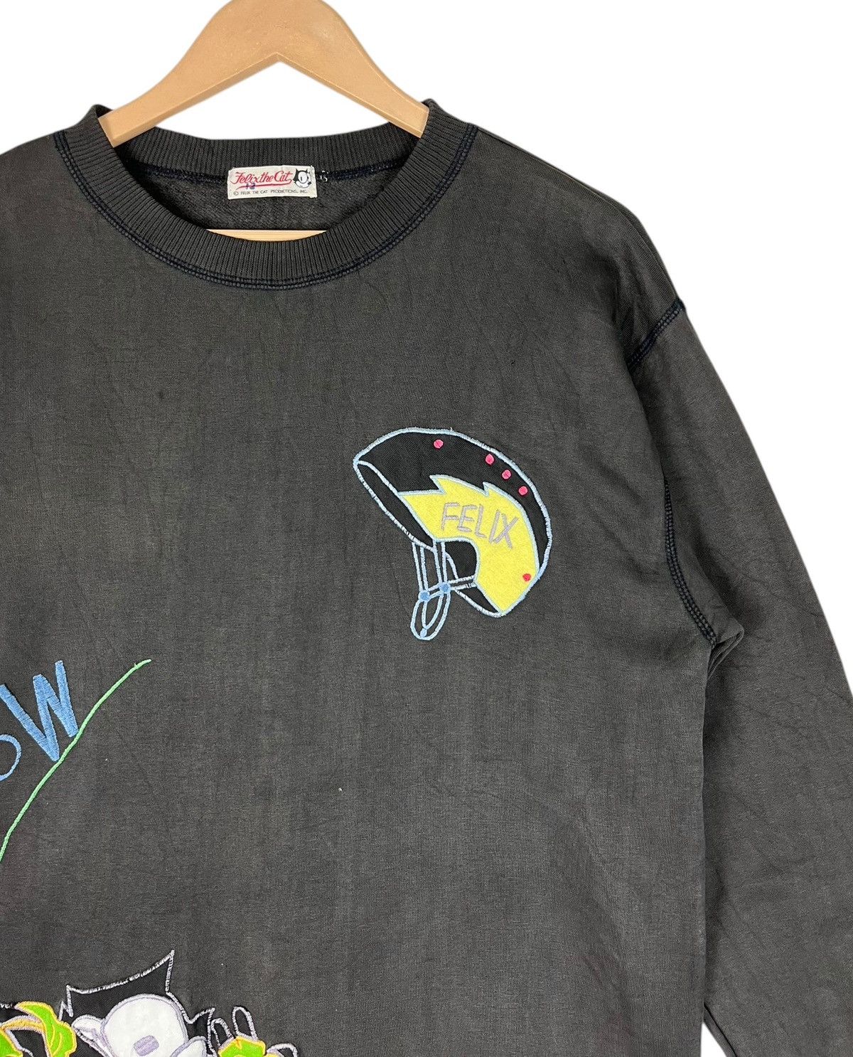 Anime × Cartoon Network × Vintage Vintage Felix The Cat Embroidery Sweatshirt Size US L / EU 52-54 / 3 - 6 Thumbnail