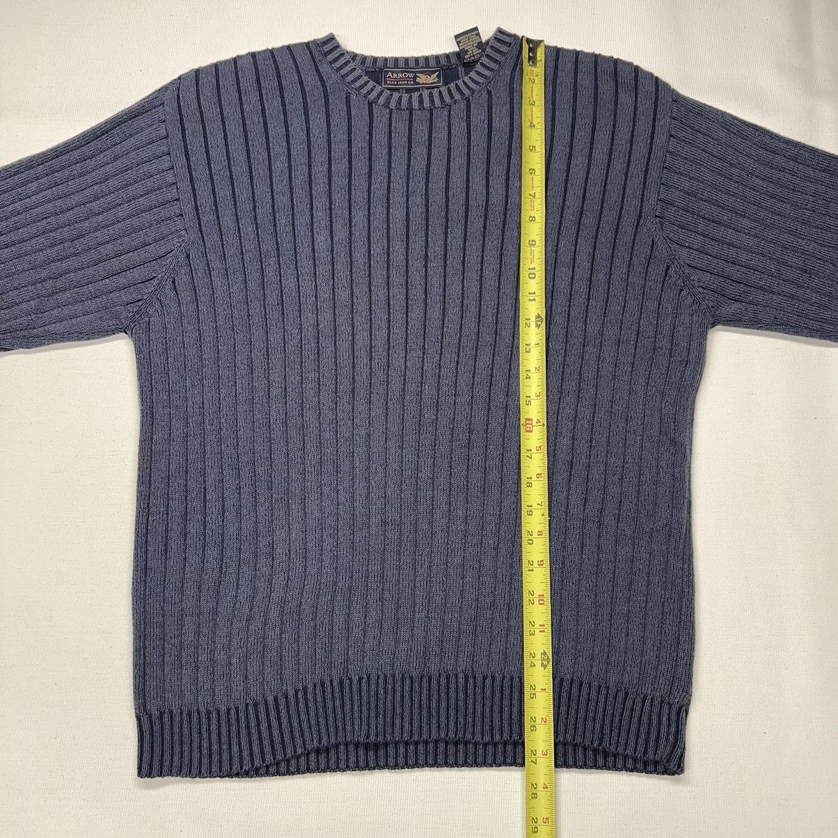 Arrow × Vintage VTG Arrow Sweater Blue Jean Co Cable Knit Pullover Australia Size US L / EU 52-54 / 3 - 12 Thumbnail