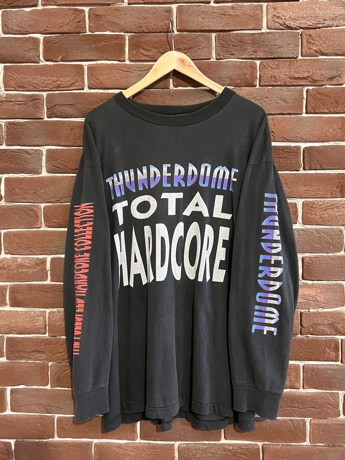 image of Band Tees x Thunderdome Vintage Grail Thunderdome Wizard Gabber Band Tshirt 90's in Black (Size XL)