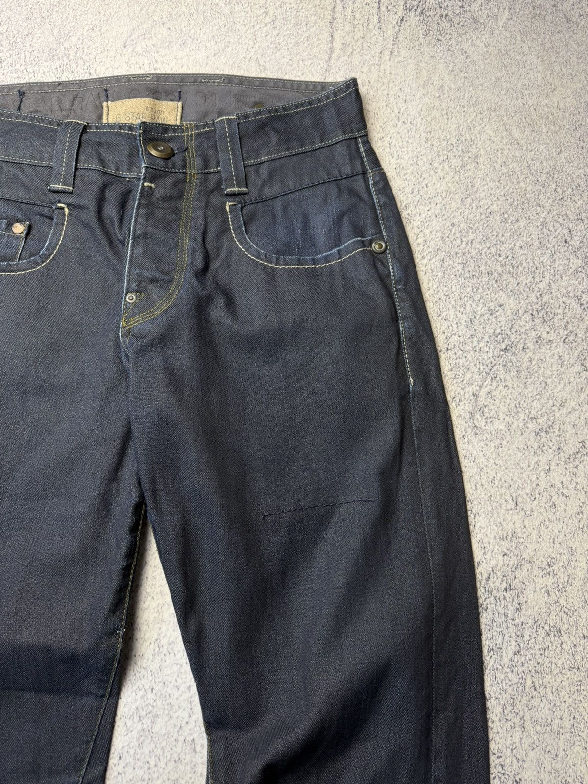 G-Star Vintage G Star Raw Denim Streetwear Jeans Japanese Y2K 30 Size US 31 - 9 Thumbnail