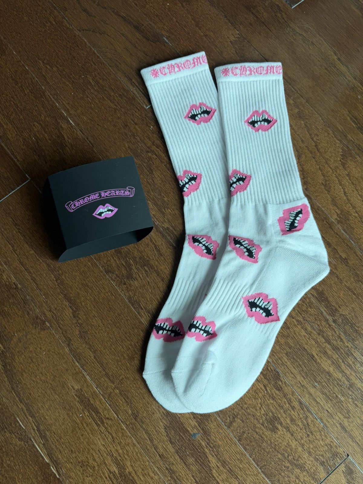 Chrome Hearts Chrome Heart White Stencil Socks | Grailed