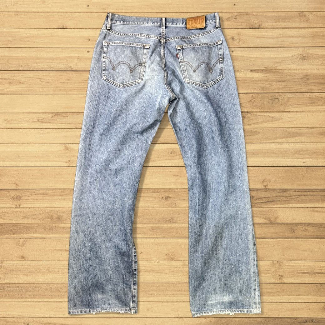 Japanese Brand 🔥🇯🇵 Vintage 90s Distressed Archival Edwin 503 Regular Jeans Size US 34 / EU 50 - 3 Thumbnail