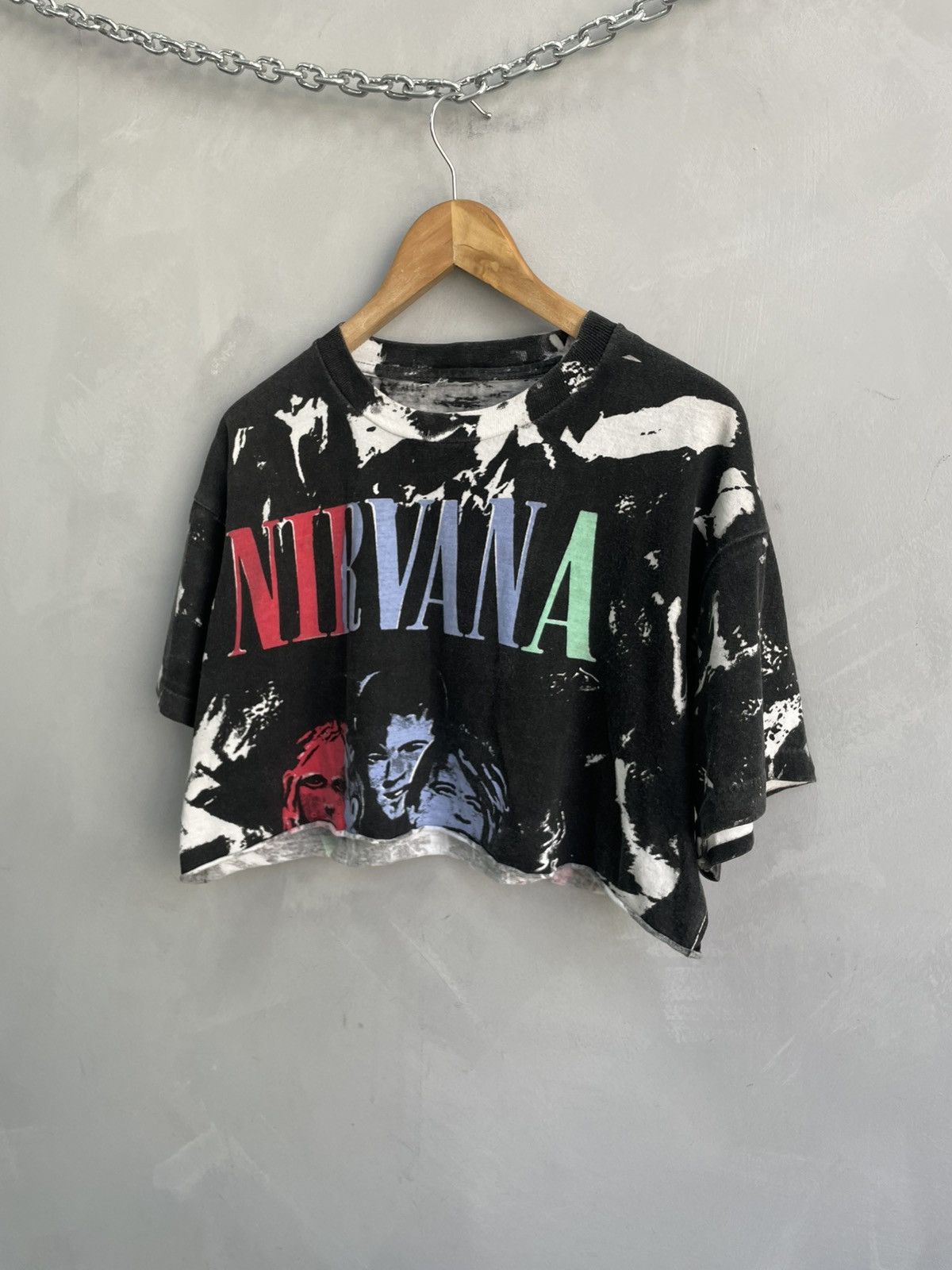 Nirvana Nirvana vintage 90s single stitch tour cropped tee t shirt Size US M / EU 48-50 / 2 - 2 Thumbnail