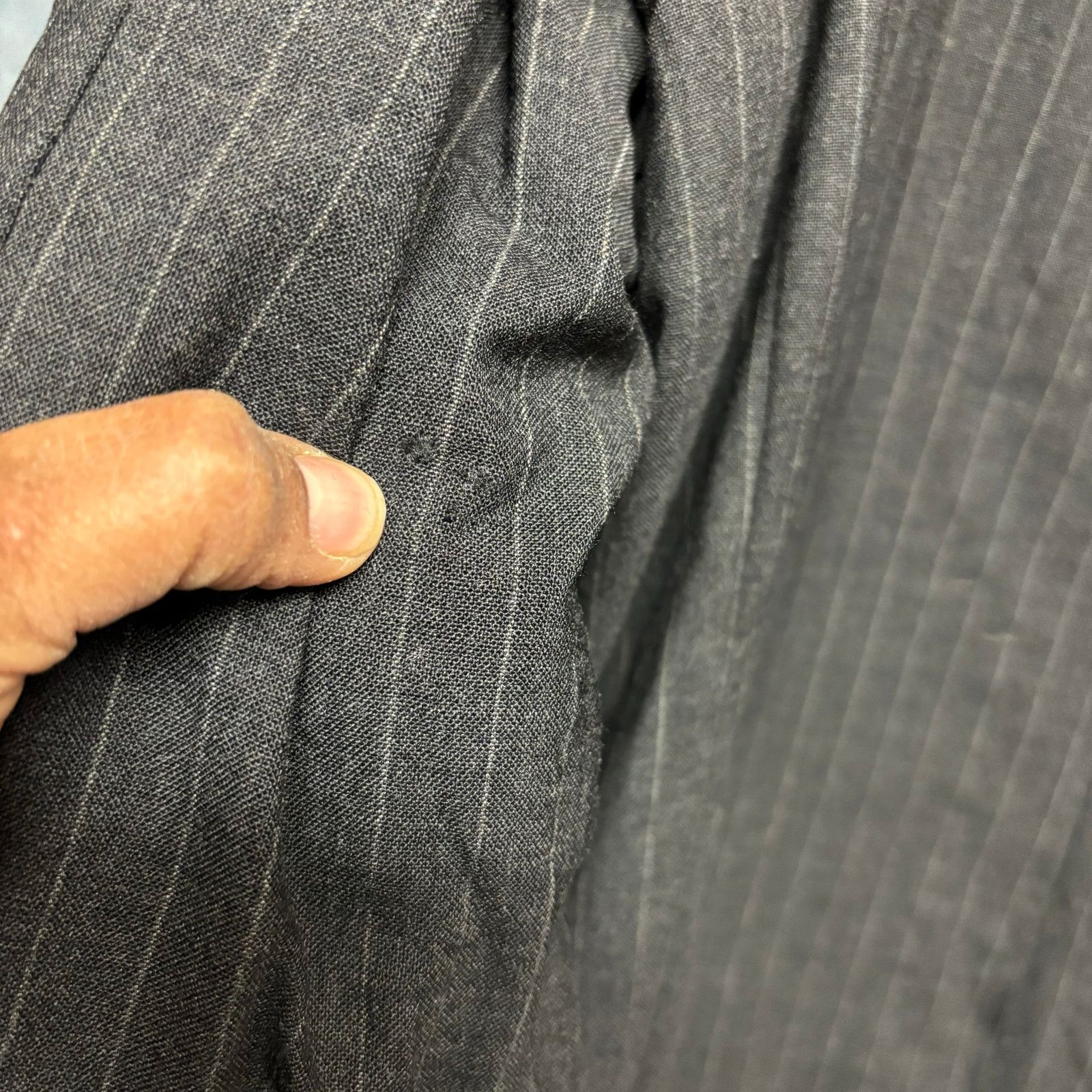 Other Patrick James Pin Stripe Blazer Jacket 44R 2 Buttons Wool Size 44R - 8 Thumbnail