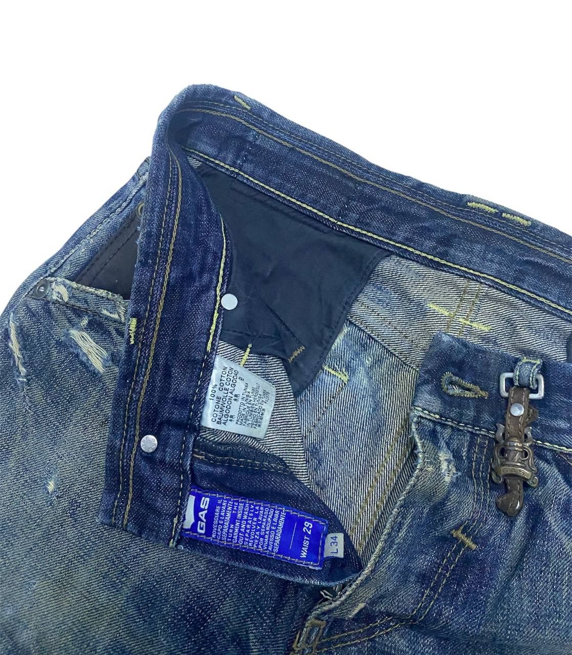 GAS Gas Distressed Denim Selvedge (Z09) waist 32 Size US 32 / EU 48 - 11 Thumbnail
