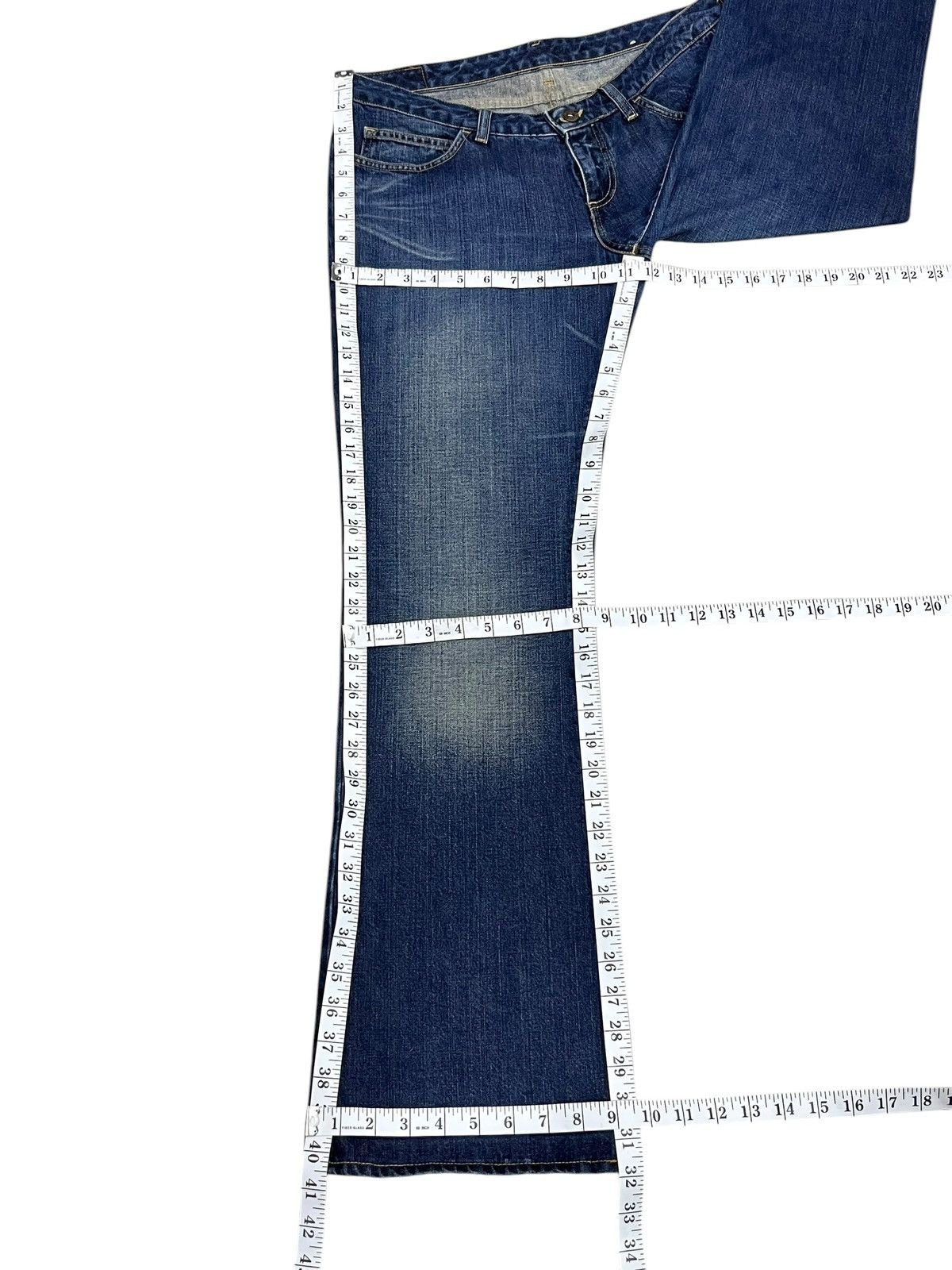 Replay Vintage Replay Italy Bootcut Flare Denim Y2K Fade Size 31" - 16 Thumbnail