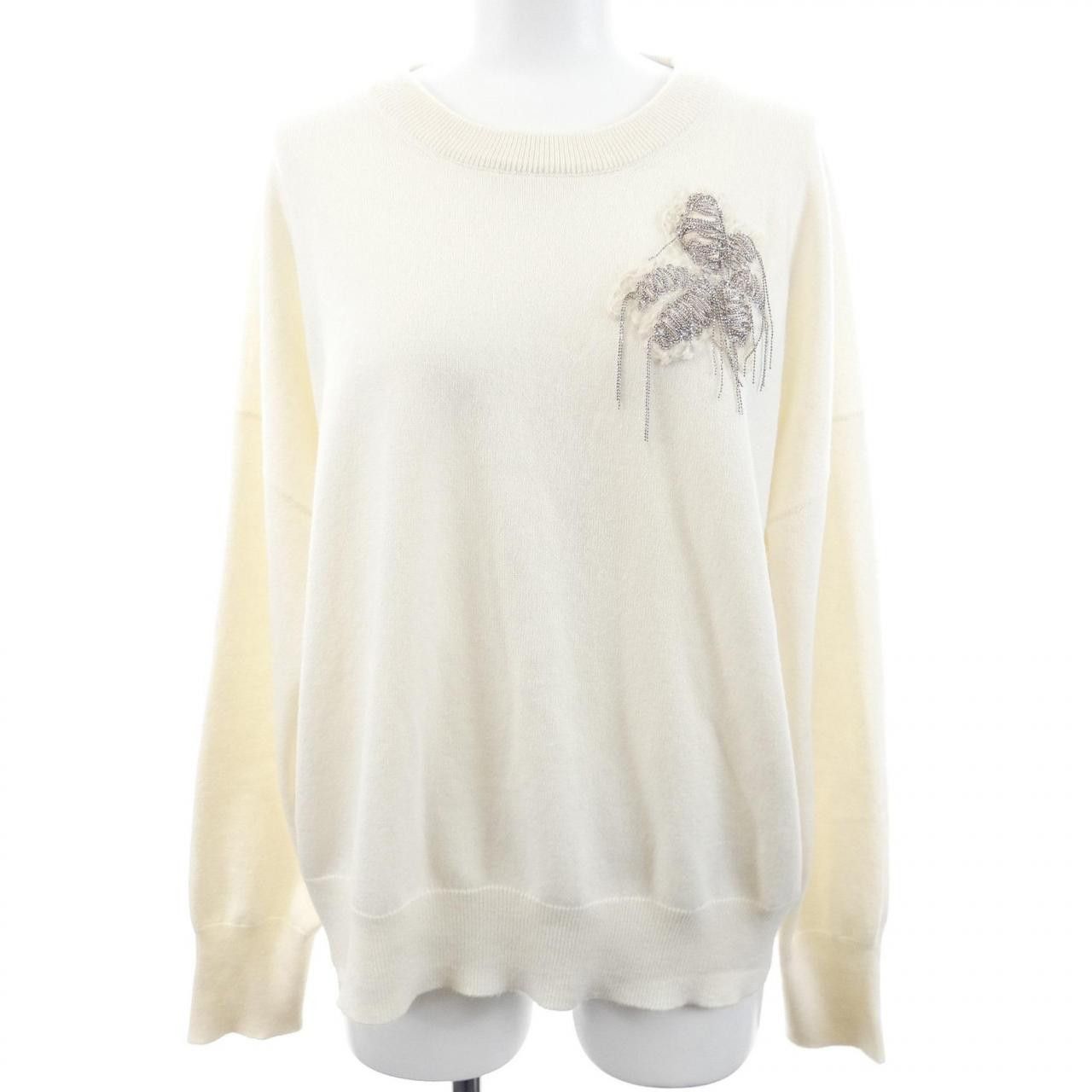 Brunello Cucinelli Brunello Cucinelli Brunello Cucinelli Cashmere Knit Textile Tops M12140500P DUTY FREE for USA Size ONE SIZE - 1 Thumbnail