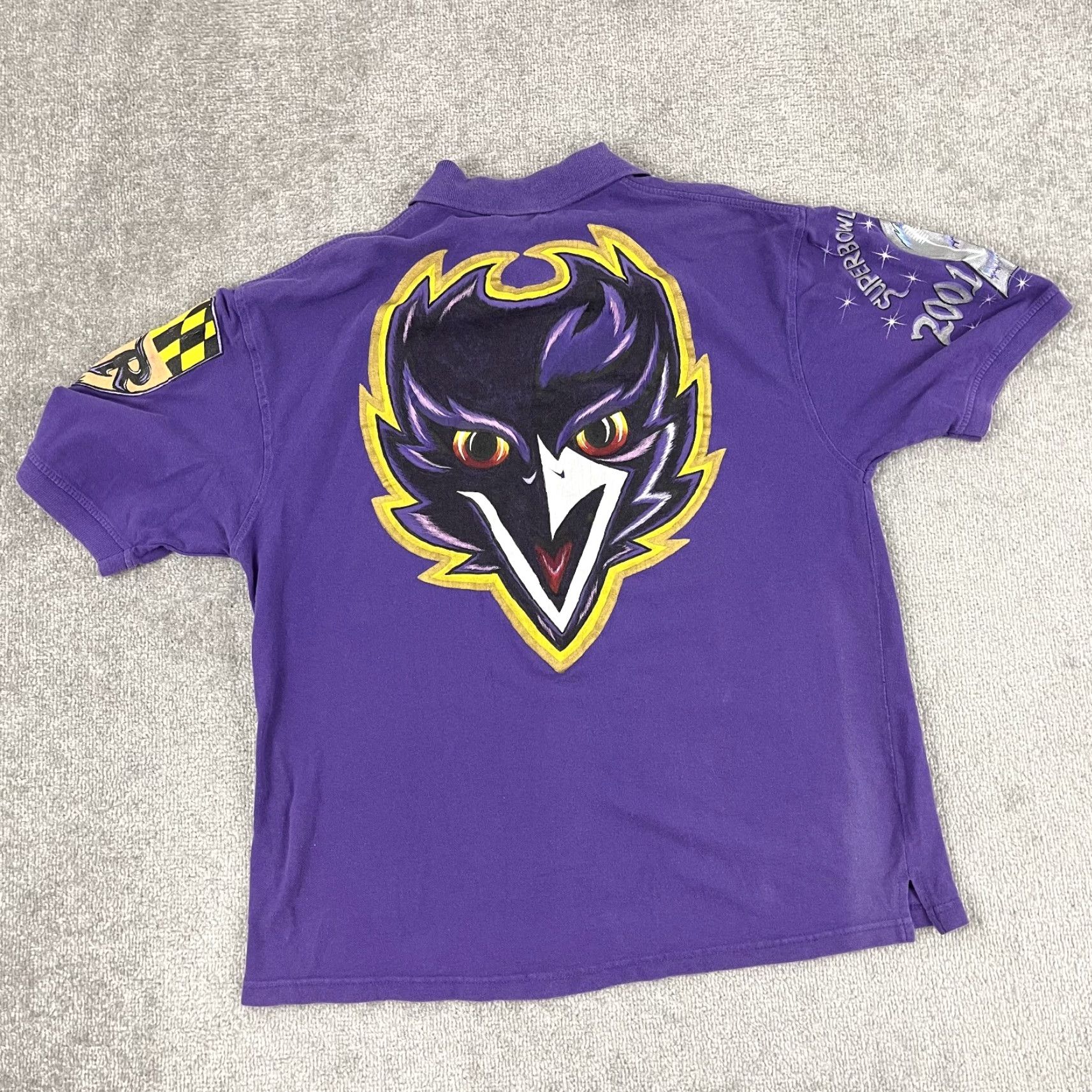 Vintage VINTAGE Baltimore Ravens Polo Shirt Mens 2XL Purple Casual Logo NFL Sports Size US XXL / EU 58 / 5 - 2 Thumbnail