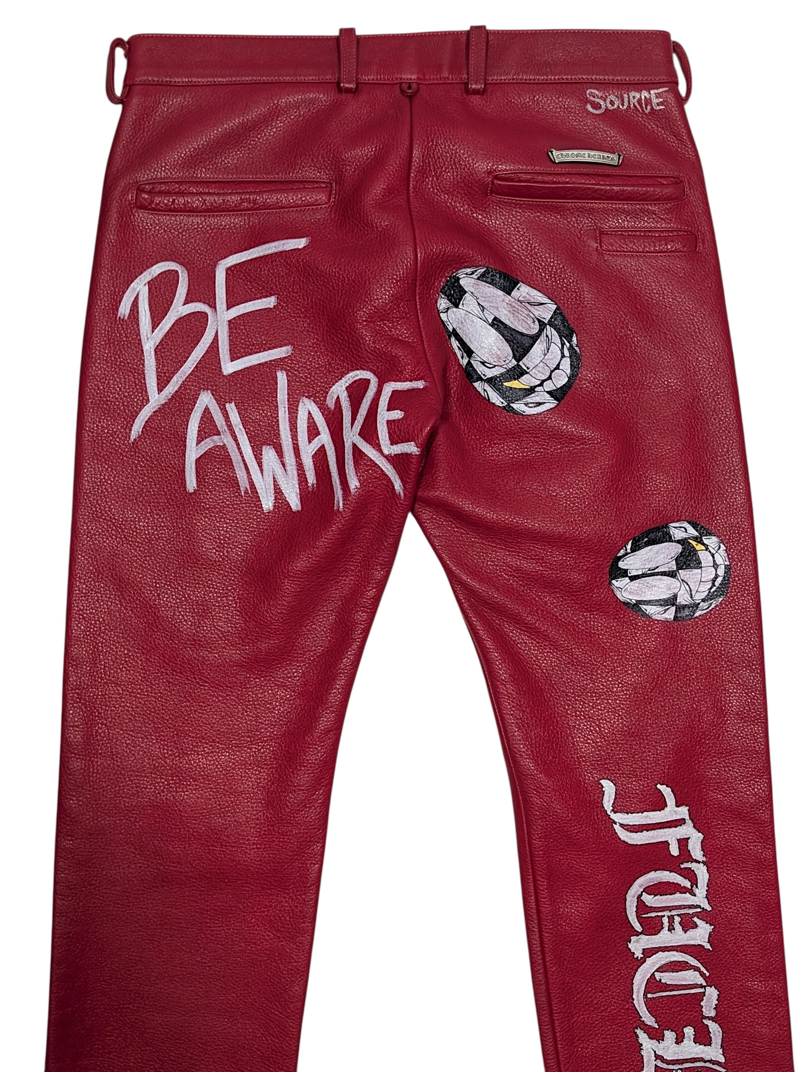 Chrome Hearts Young Thug Personal Chrome Hearts Matty Boy Leather Pants Size US 30 / EU 46 - 4 Thumbnail