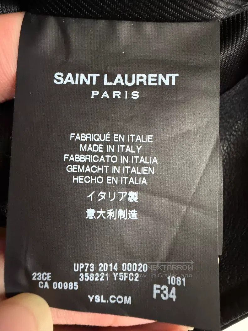 Saint Laurent Paris Saint Laurent Paris Black Studded Biker Leather Jacket i Size XXS / US 00 / IT 34 - 4 Thumbnail