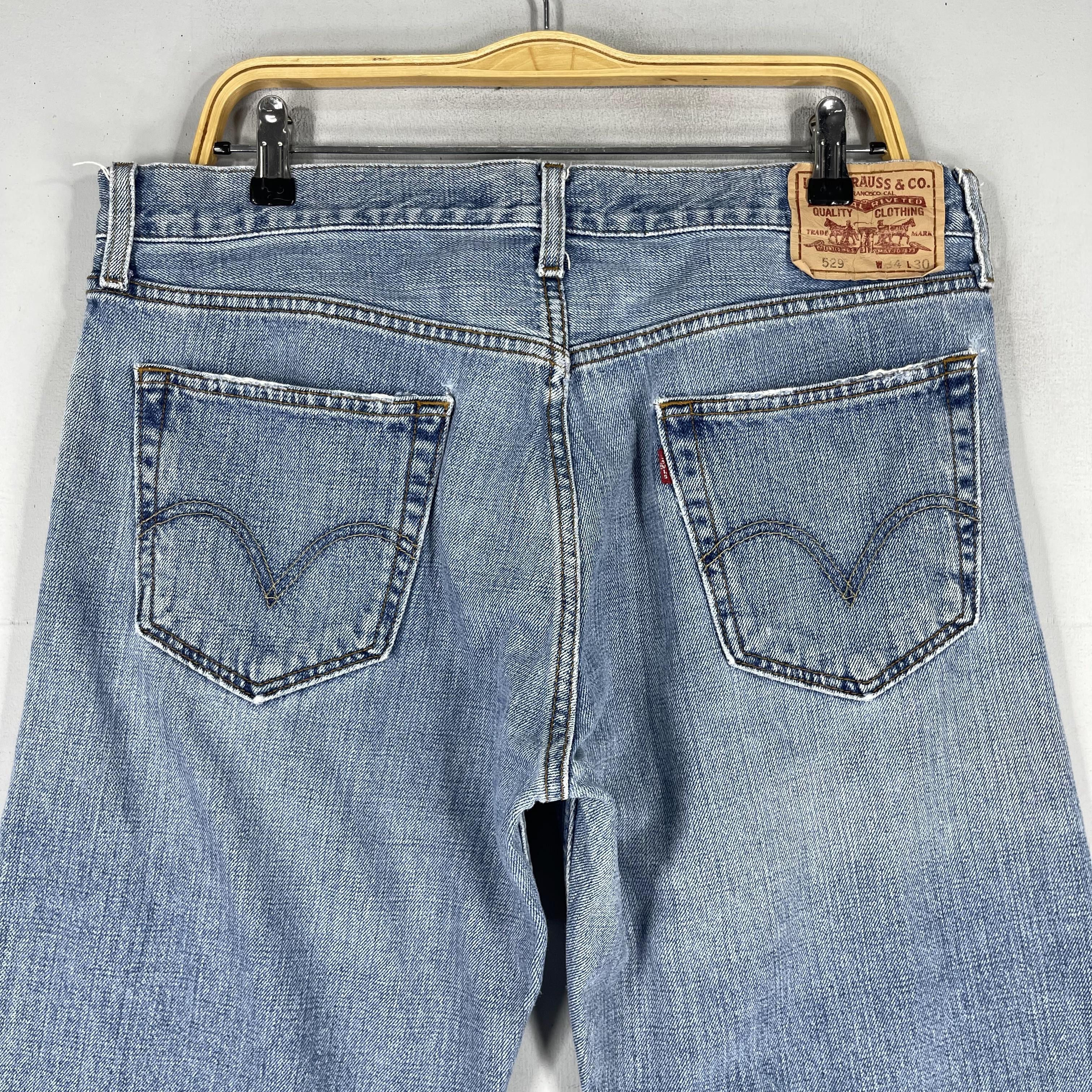 Levi's × Vintage W35 L29 Vintage Levis 529 Low Rise Straight Distressed Jeans Size US 35 - 7 Thumbnail
