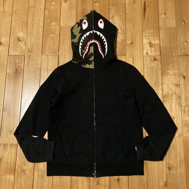 Bape BAPE woodland camo Shark Full Zip Hoodie a bathing ape NIGO Size S / US 4 / IT 40 - 2 Thumbnail