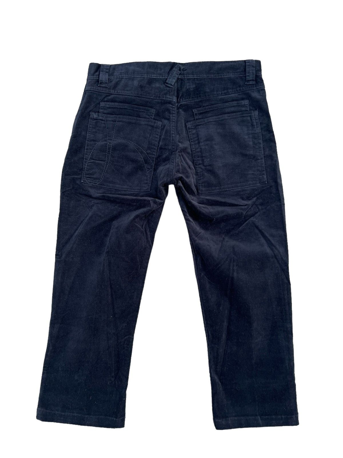 Japanese Brand NEW No ID. Japan Cropped Black Corduroy Trouser Pant Size US 32 / EU 48 - 2 Thumbnail
