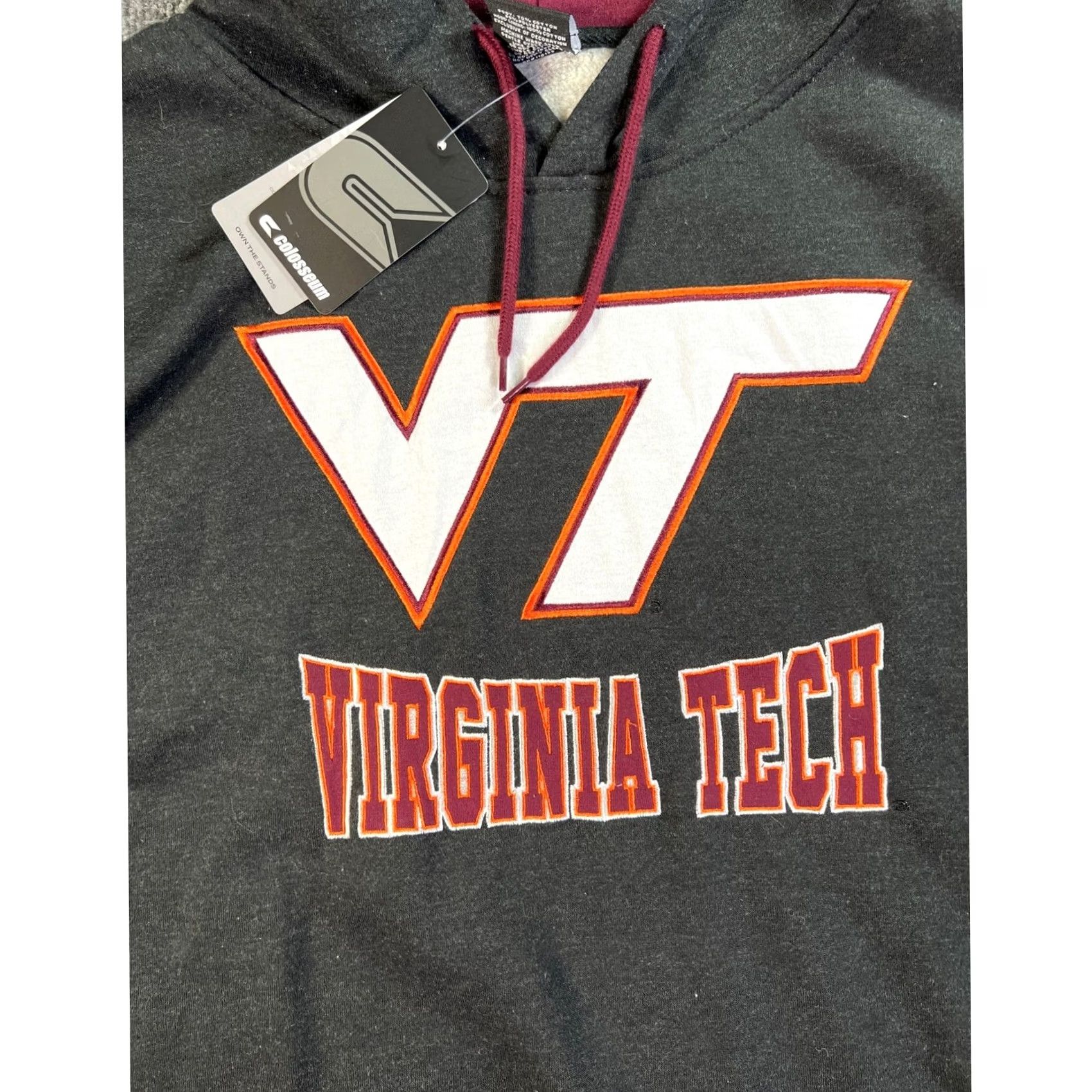 Vintage VINTAGE Colosseum Hoodie Mens 2XL Charcoal Hokies VT Cyclones Pullover NWT Size US XXL / EU 58 / 5 - 7 Thumbnail