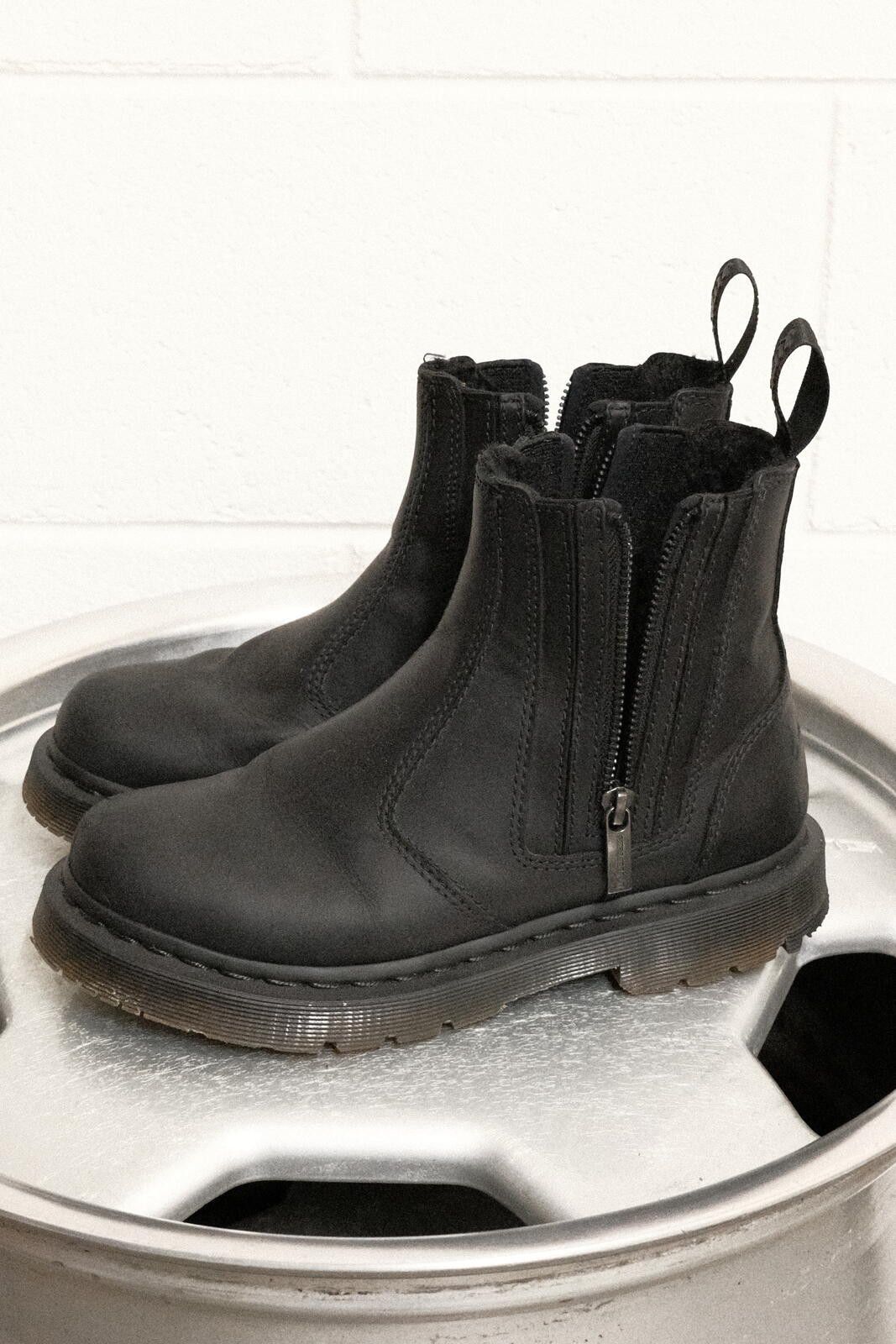 Dr. Martens Dr. Martens Black Leather Chelsea Boots with Side Zipper Size US 9 / EU 42 - 4 Thumbnail