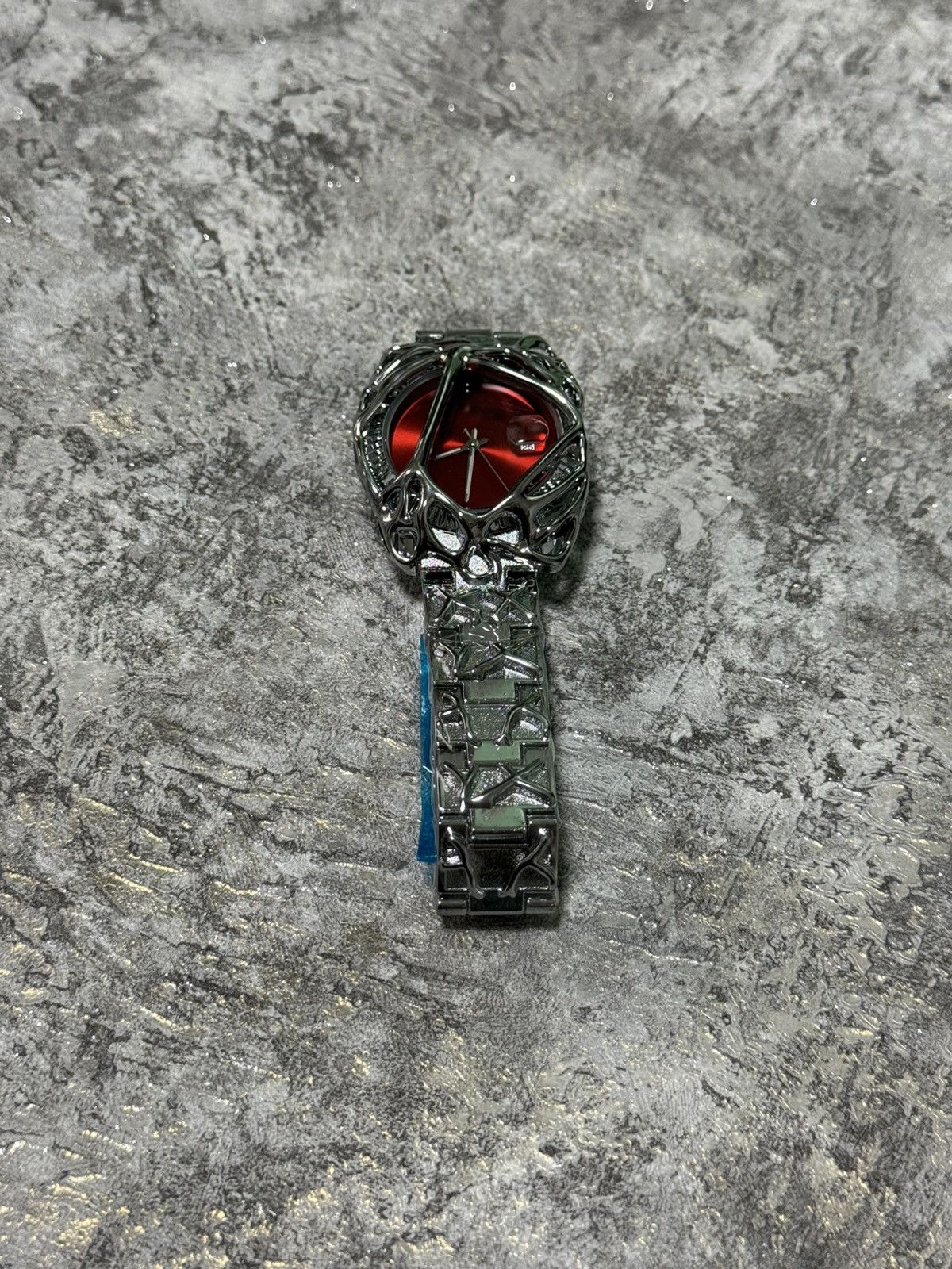 Cyberpunk Spider-Web Metal Watch — Avant-Garde Y2K Opium