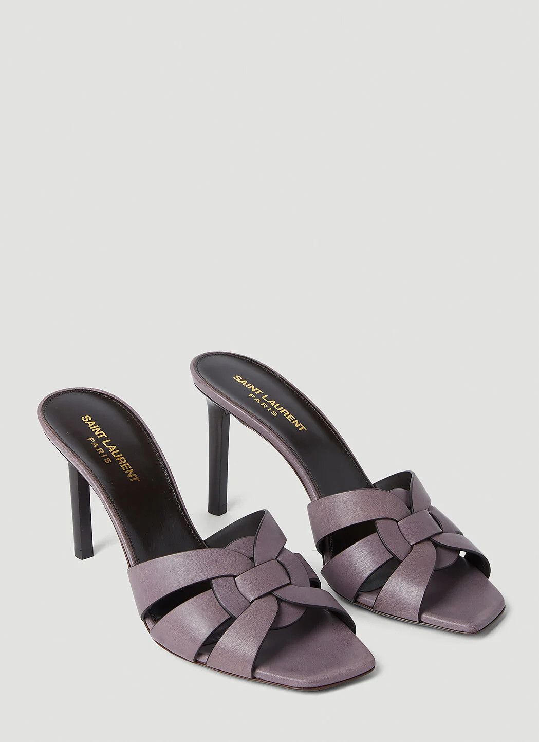 Saint Laurent Paris o1s1wg111024 Tribute Mules in Smooth Leather in Purple Size US 9 / IT 39 - 2 Thumbnail