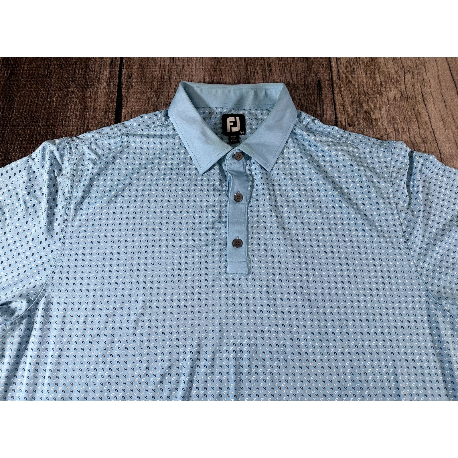 Footjoy Footjoy Golf Polo Mens Blue Striped Short Sleeve Shirt Large Size US XL / EU 56 / 4 - 3 Thumbnail