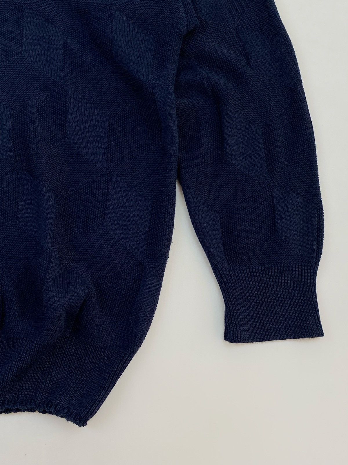 Lacoste × Vintage 1990’s Vintage Lacoste Chemise Cube Abstract Sweater Size US XXL / EU 58 / 5 - 4 Thumbnail