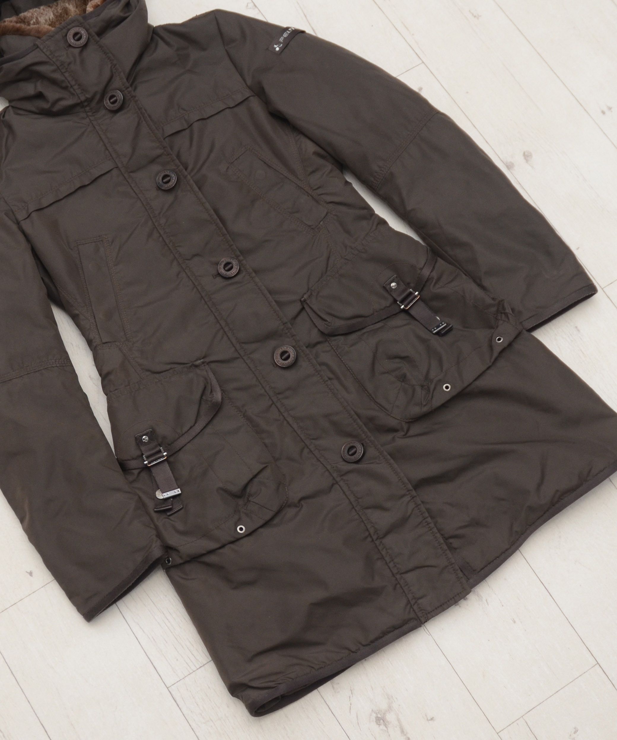 Peuterey Winter Down Parka Peuterey Nylon Brown Jacket Size 40 Size S / US 4 / IT 40 - 3 Thumbnail