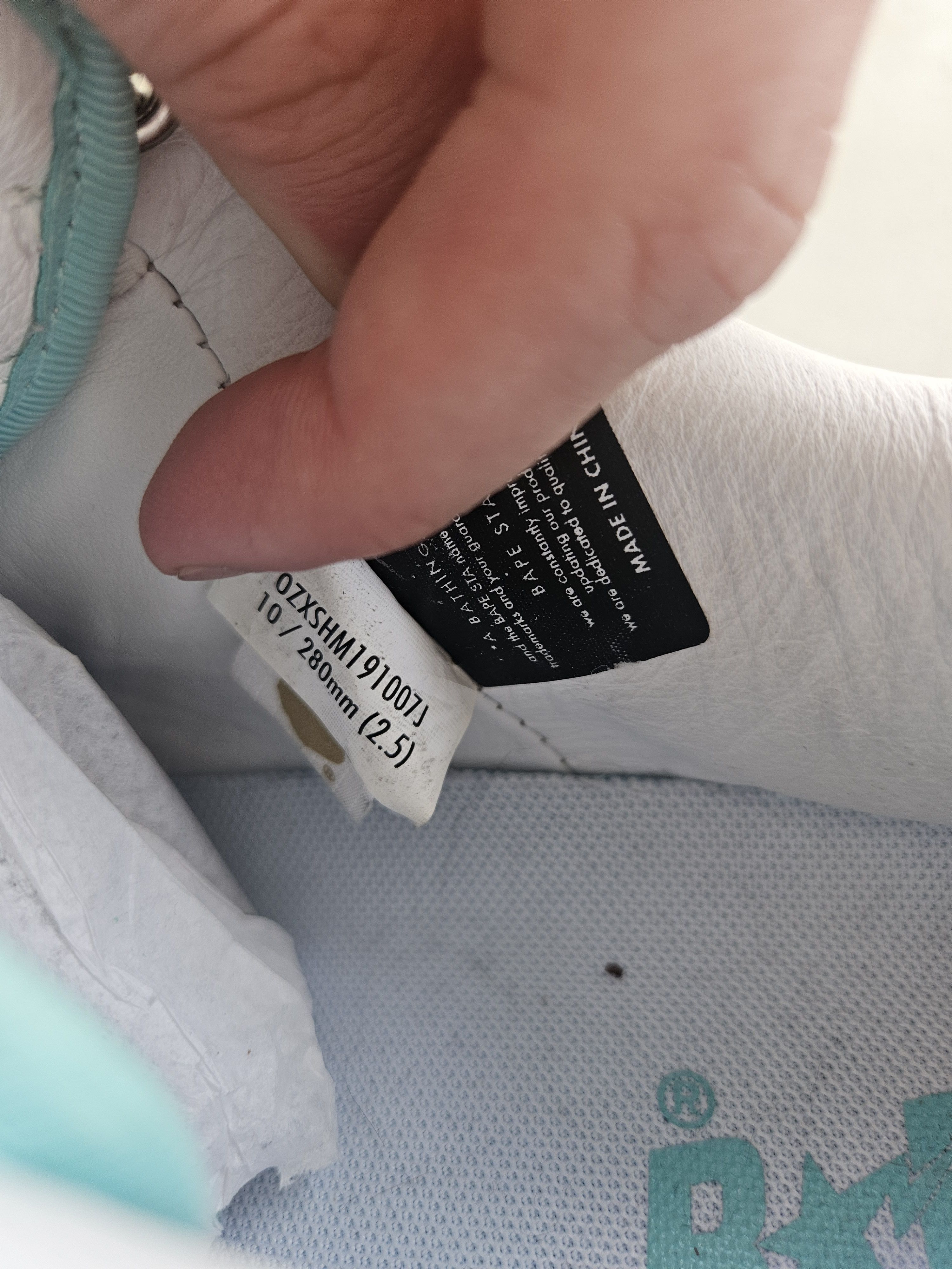 Bape Bapesta Teal White M1 Sneakers Size US 10 / EU 43 - 15 Thumbnail
