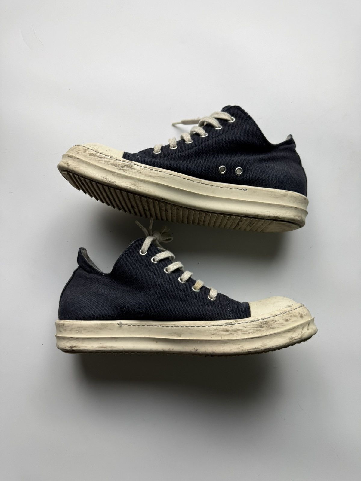 Rick Owens Drkshdw Rick Owens Drkshdw Logo Navy Ramones Low Size US 10 / EU 43 - 3 Thumbnail
