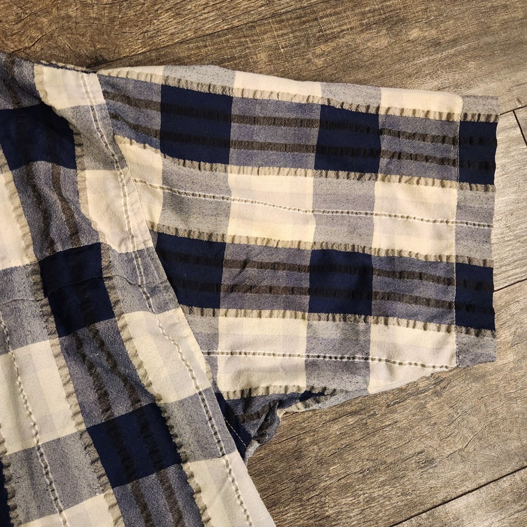 Vintage VINTAGE Mecca Shirt Mens XL Button Short Sleeve Blue Plaid Hip Hop Street Size US XL / EU 56 / 4 - 5 Thumbnail