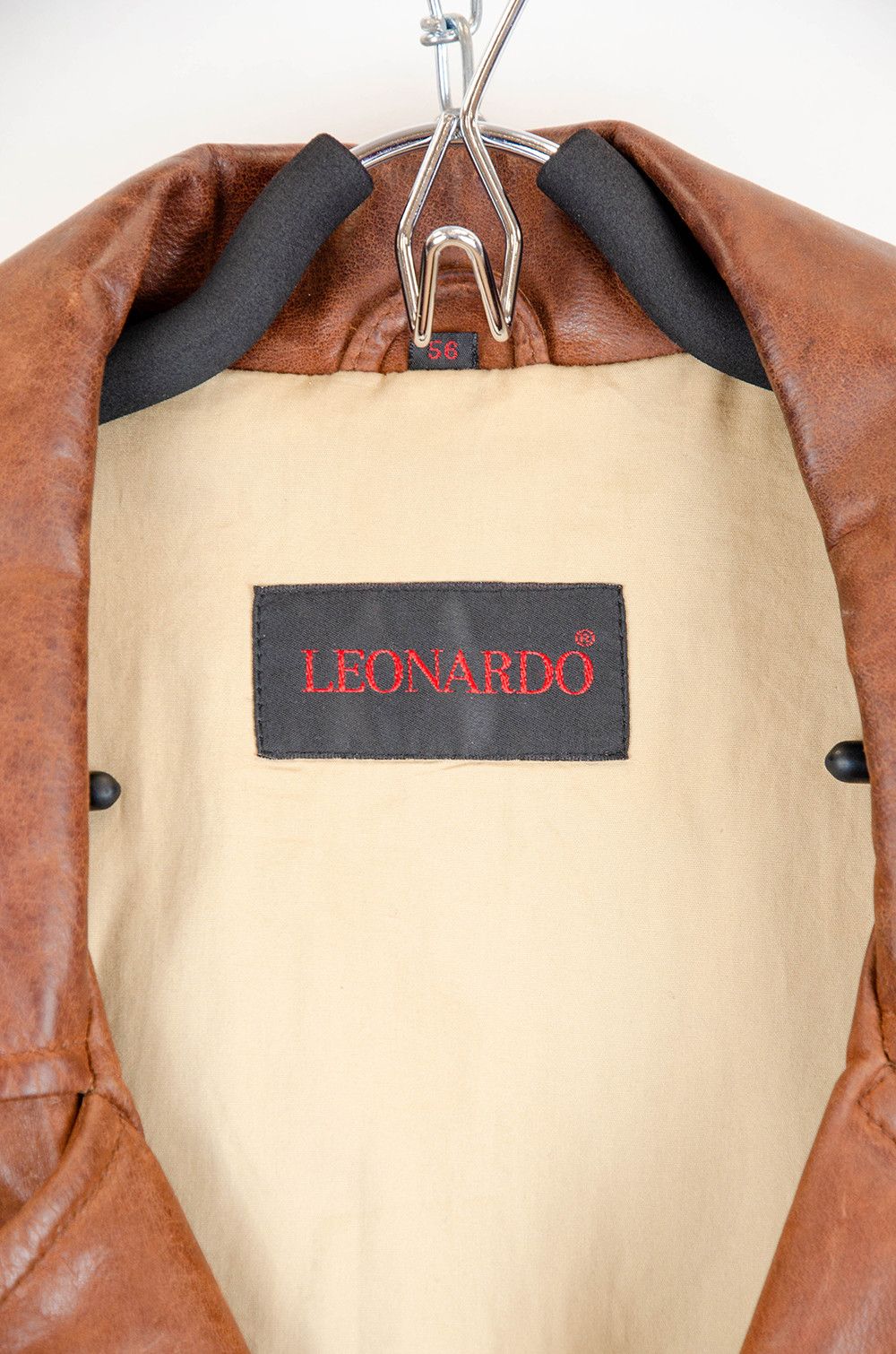 Other Leonardo Leather Car Coat Brown Vintage - Size 56 Size US XL / EU 56 / 4 - 7 Thumbnail